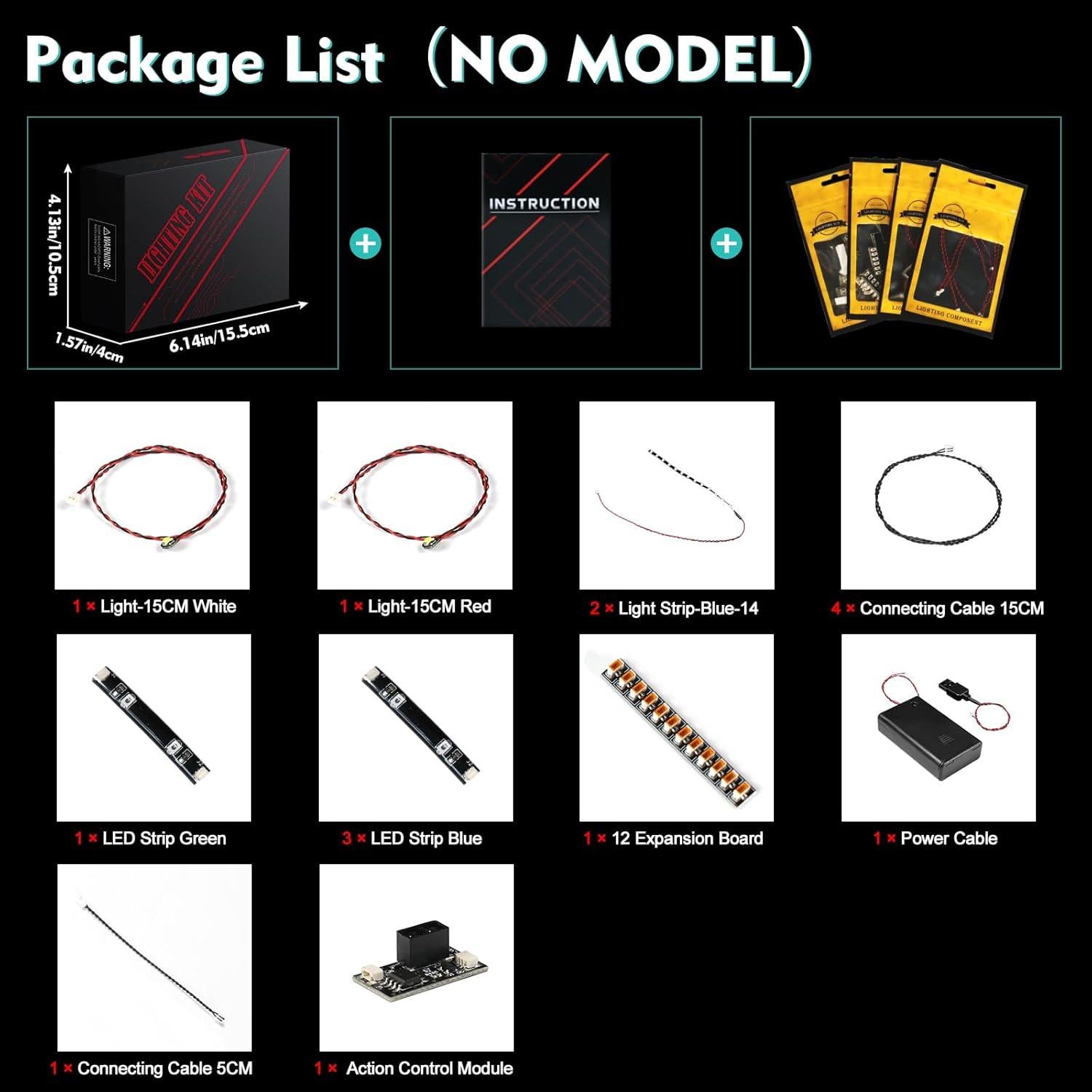 Kit de Luz LED LocoLee para Casco Piloto AT-AT LEGO 75429