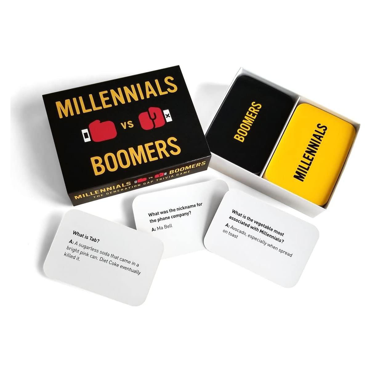 Juego de Cartas de Trivia La Compañía Imagineering Millennials vs Boomers