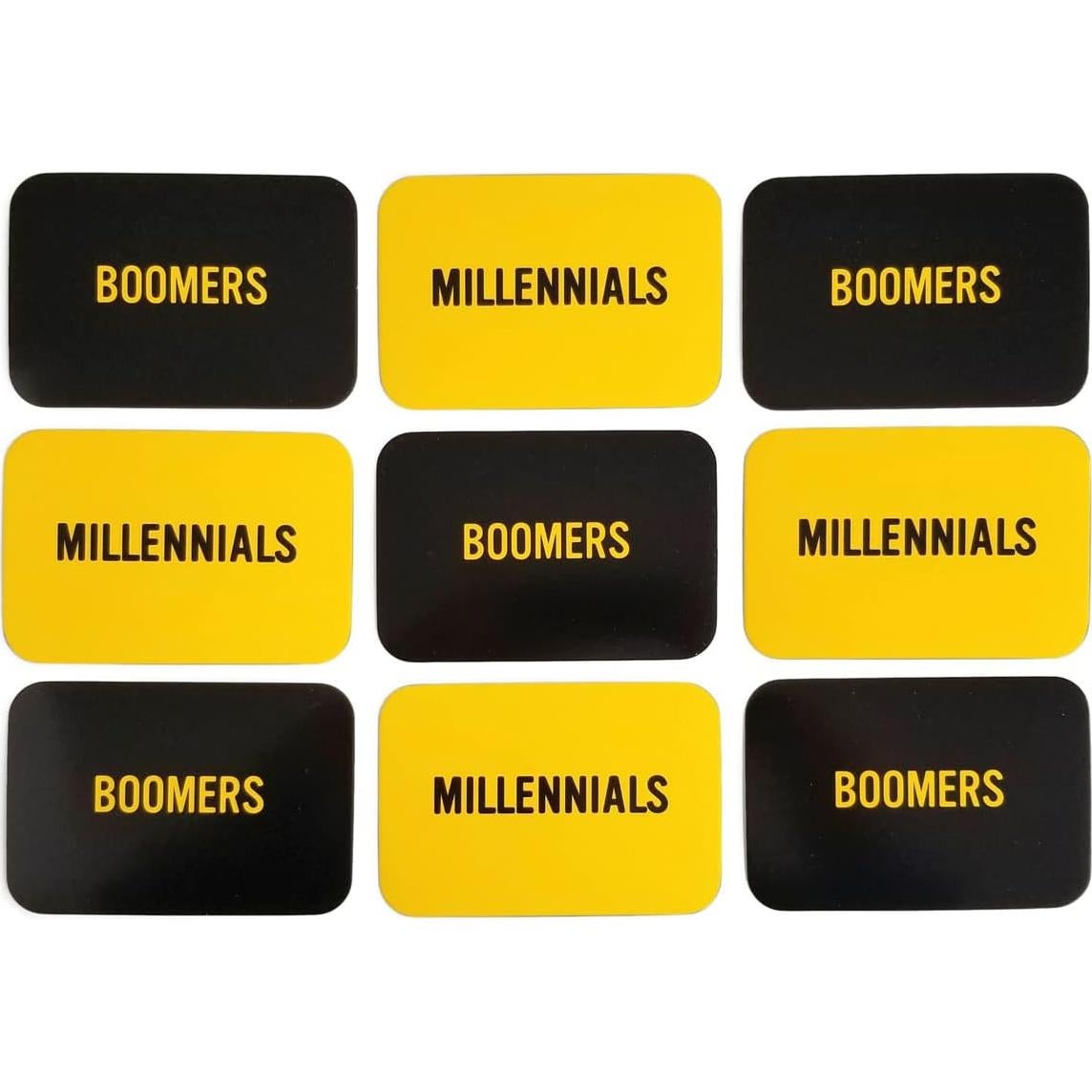Juego de Cartas de Trivia La Compañía Imagineering Millennials vs Boomers