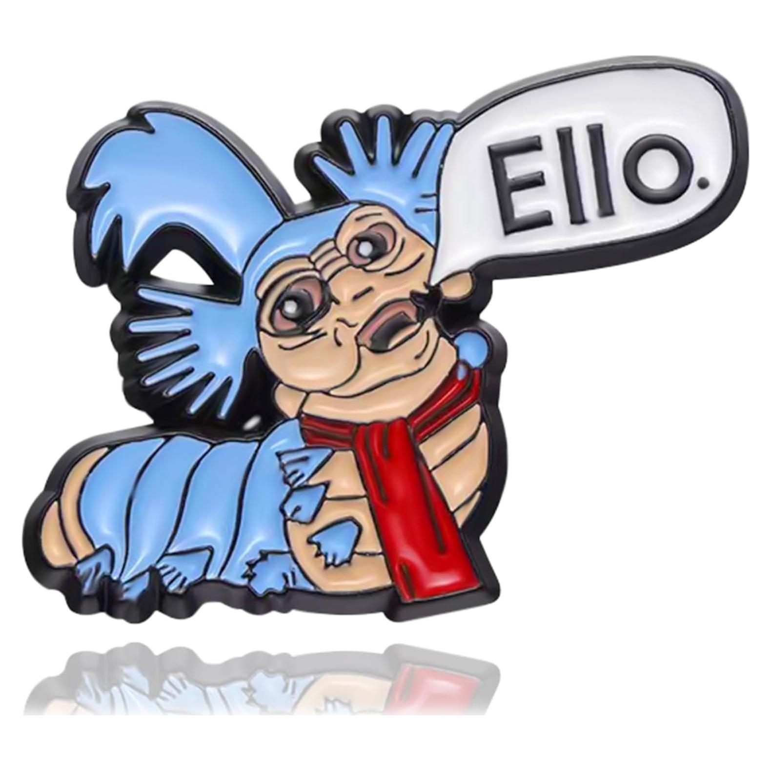 Pins de Esmalte Vintage Gusano Ello para Mochilas y Ropa