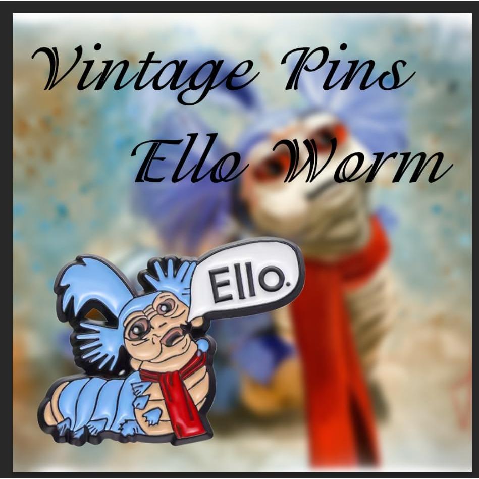 Pins de Esmalte Vintage Gusano Ello para Mochilas y Ropa