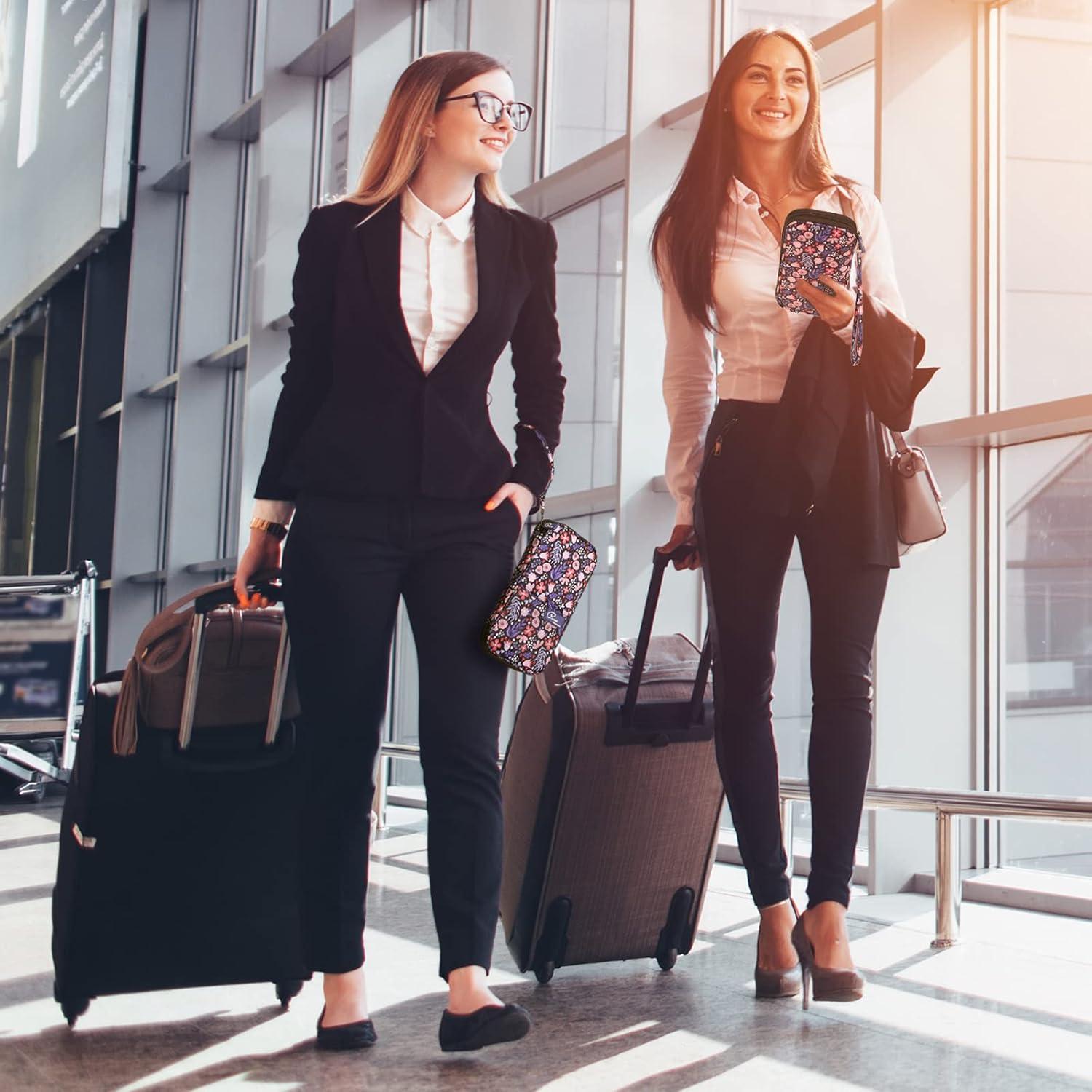 Billetera de Pasaporte Familiar RFID Rosa Impermeable 12.7x17.8cm