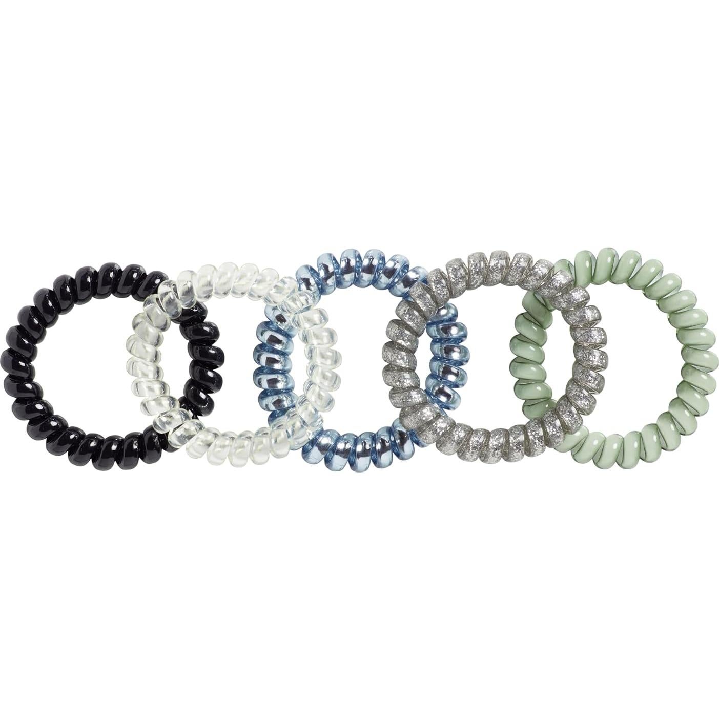 Bandas de Pelo en Espiral Goody - 5 Unidades, Gel Sin Marcas