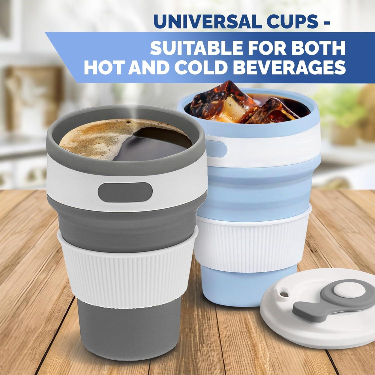 Taza Plegable Reutilizable VIKROM 350ml a Prueba de Fugas