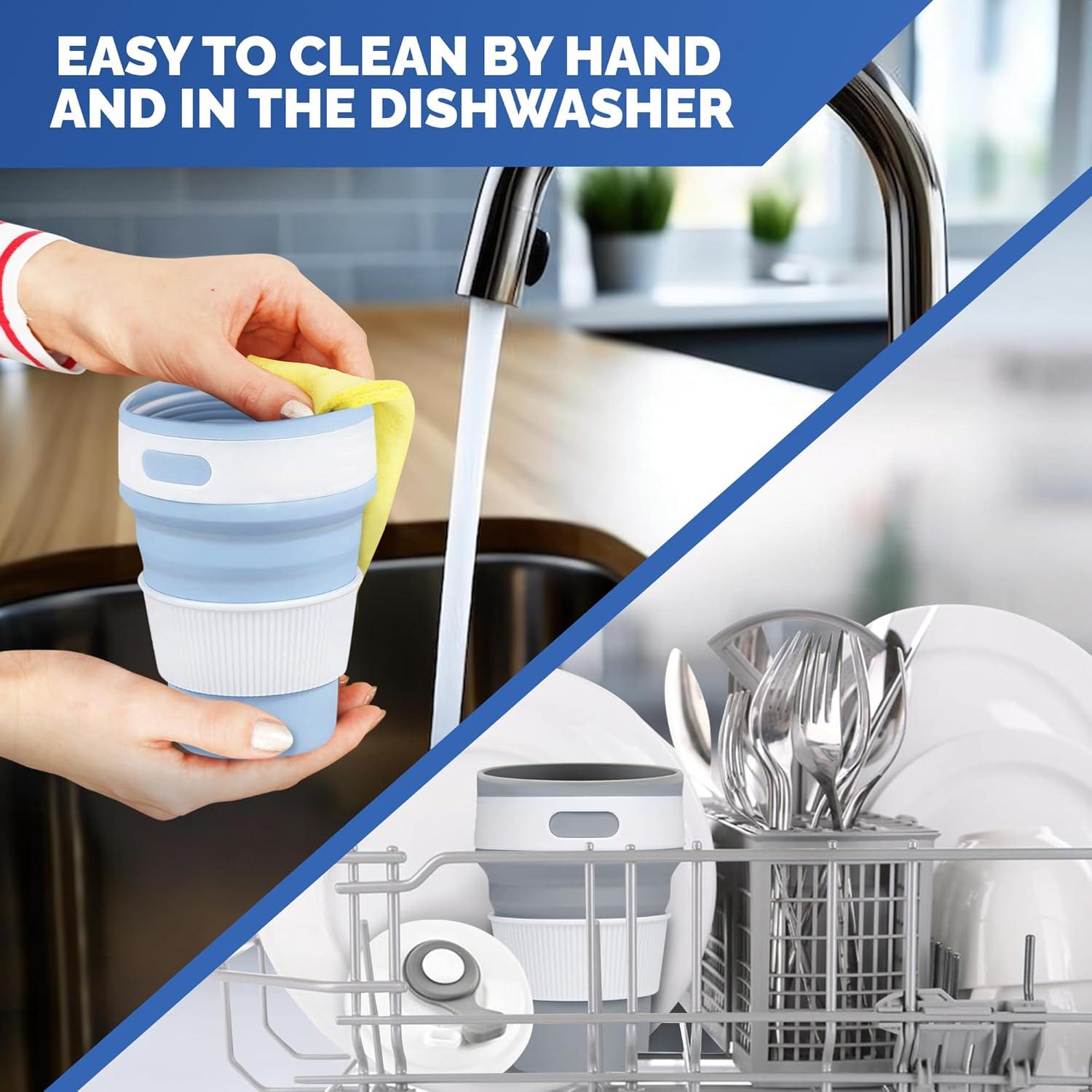 Taza Plegable Reutilizable VIKROM 350ml a Prueba de Fugas