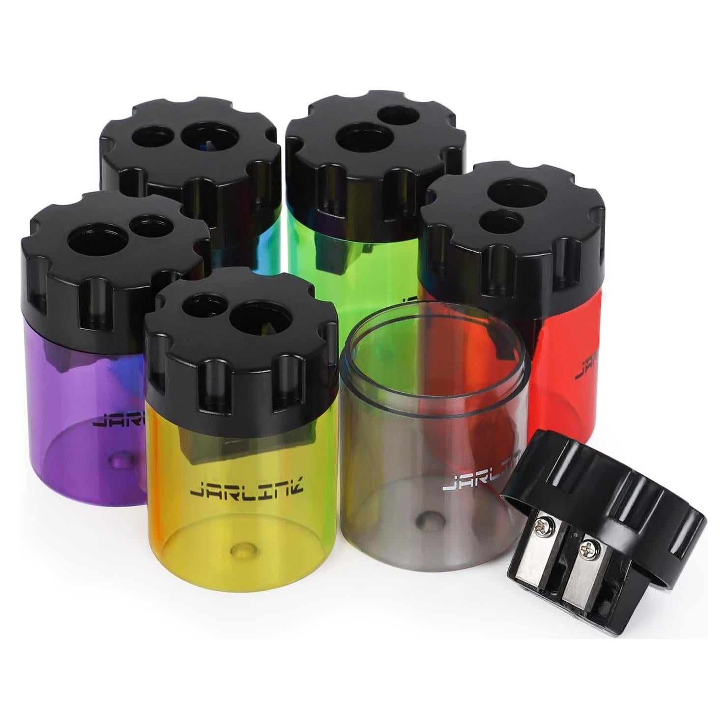 Sacapuntas Manuales JARLINK 6 Paquete Doble Orificio Multicolor