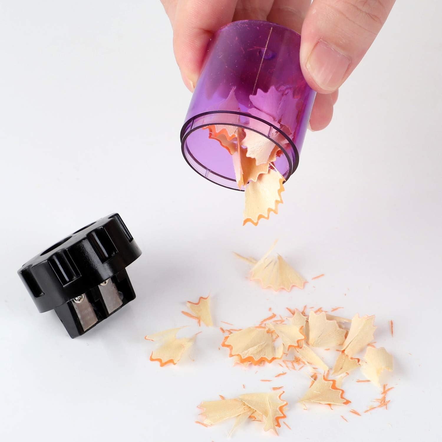 Sacapuntas Manuales JARLINK 6 Paquete Doble Orificio Multicolor