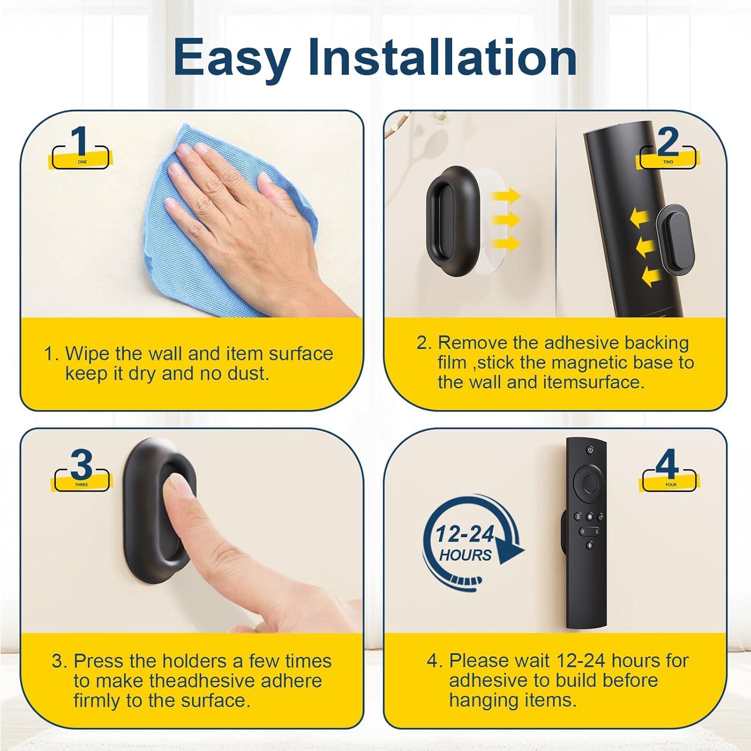 Soporte Magnético Autoadhesivo para Control Remoto Vaszu - 6 Unidades