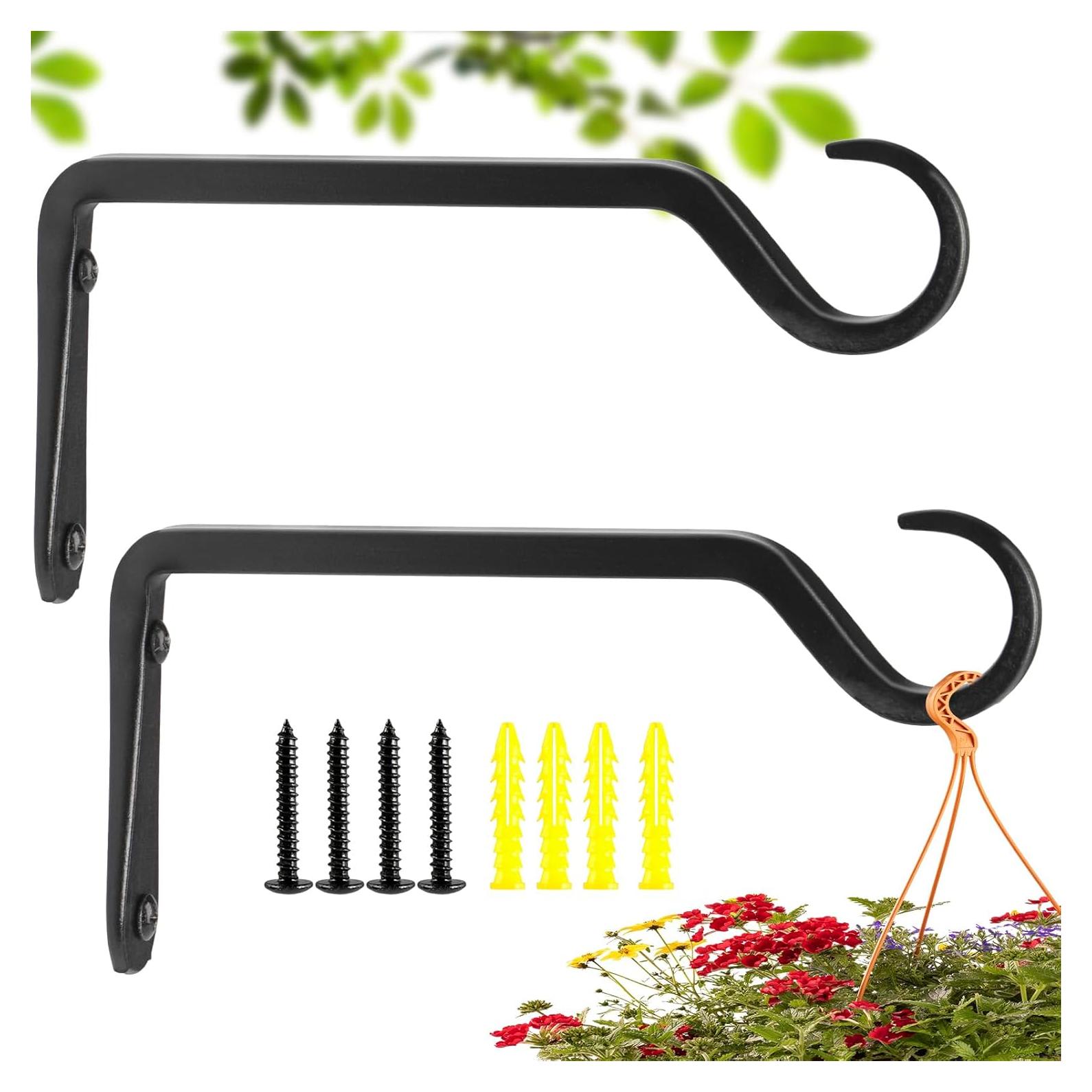 Soporte para Plantas Colgantes AILIN YELOKIE 20cm Negro - Juego de 2