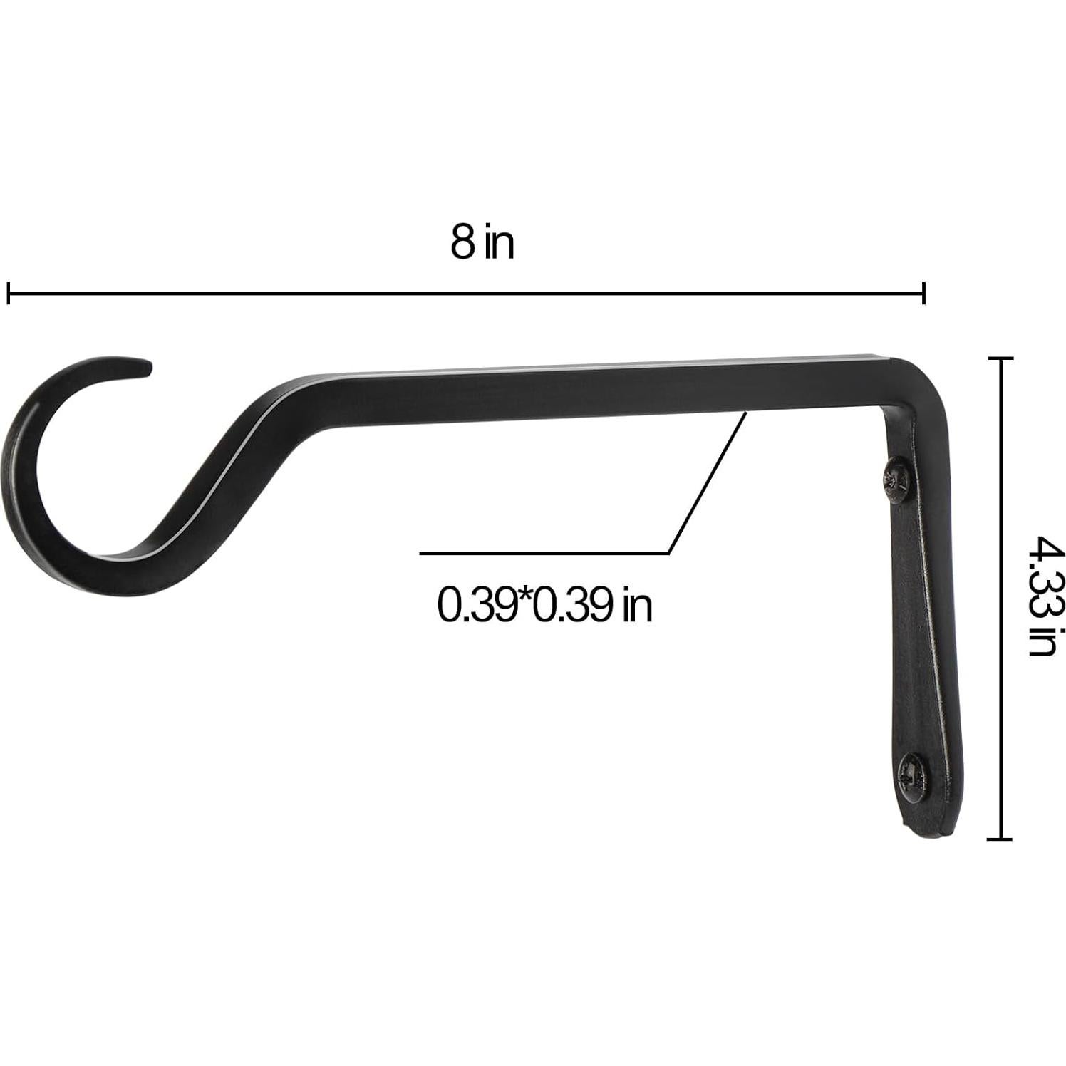 Soporte para Plantas Colgantes AILIN YELOKIE 20cm Negro - Juego de 2