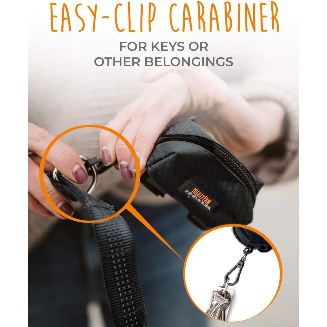 Soporte para bolsas de excremento de perro Mighty Paw - Negro