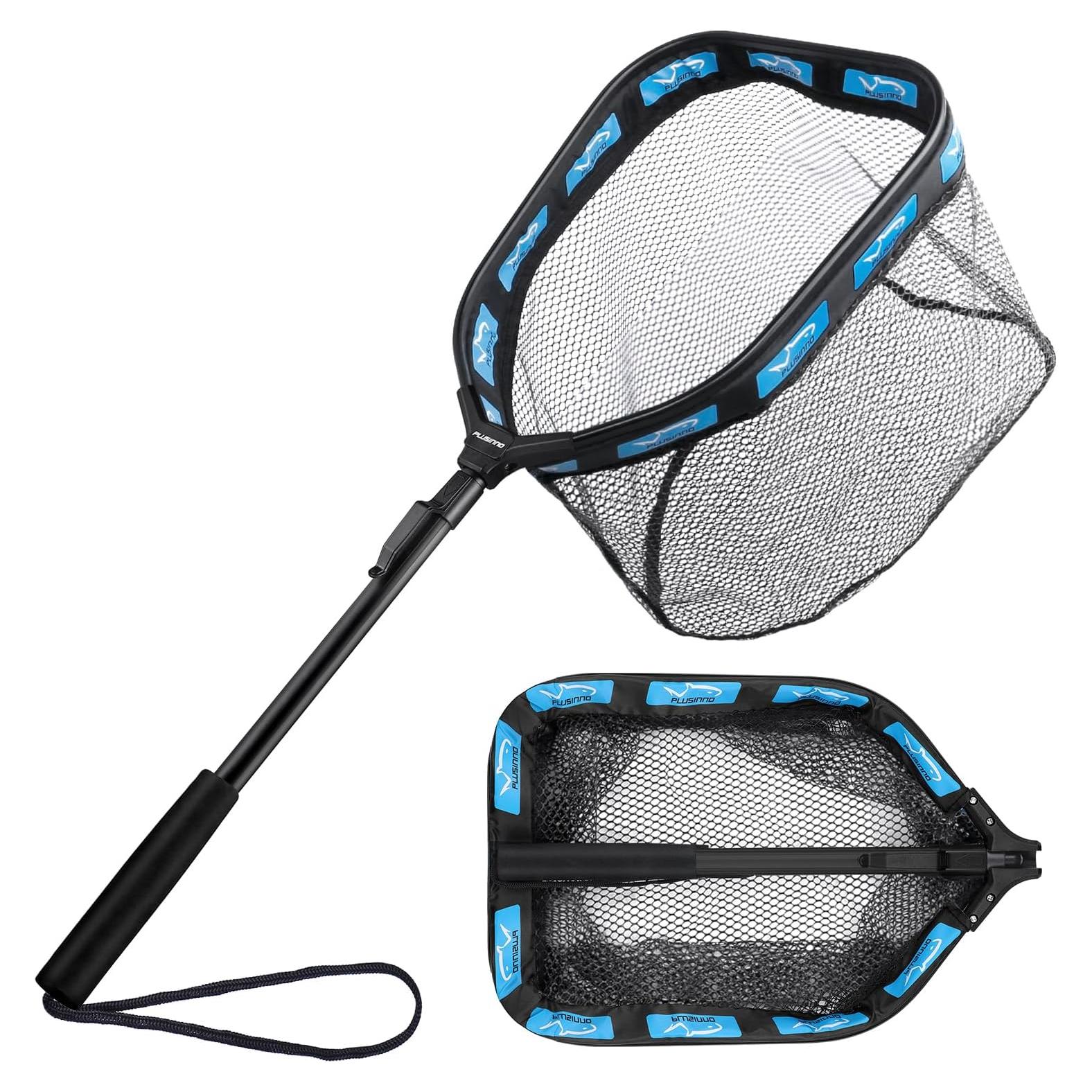 Red de Pesca Flotante PLUSINNO 30 cm Azul Plegable y Ligera