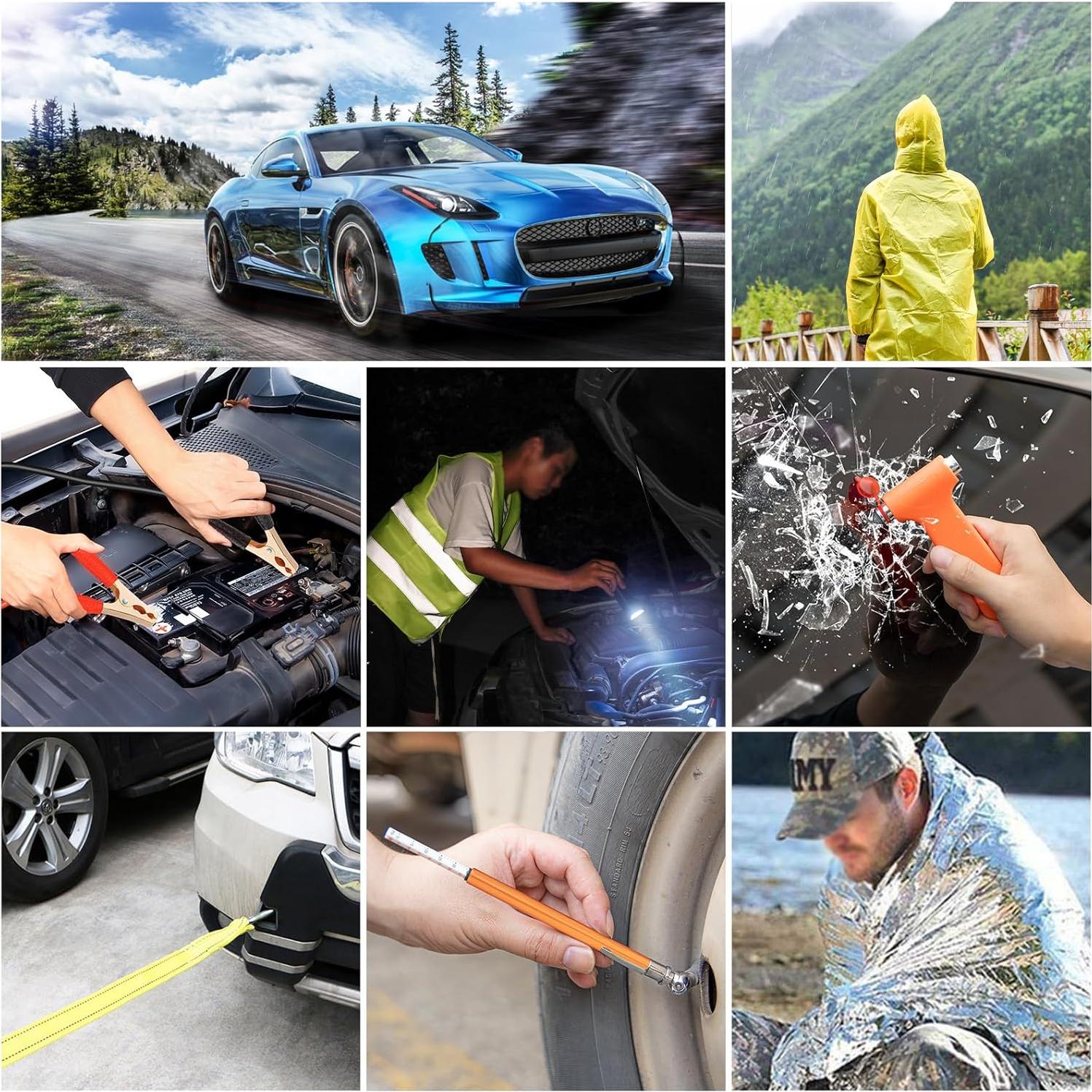 Kit de Emergencia para Carretera HLWDFLZ 36 Piezas