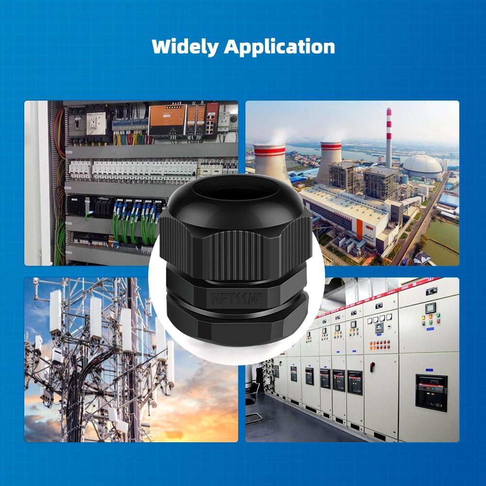 Conector de Cable Gland NPT 32mm 2 Piezas IP68 Nylon