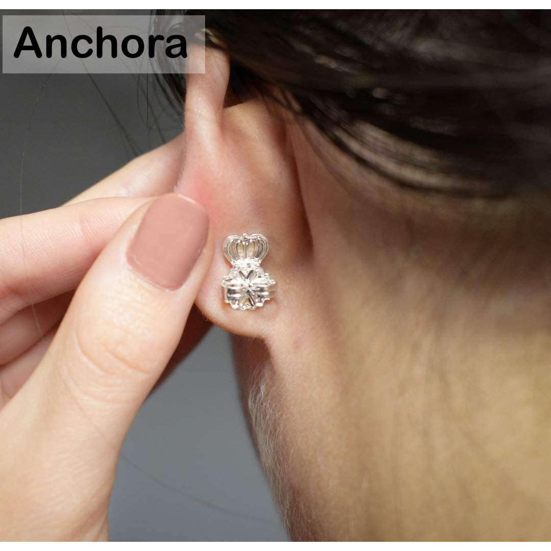 Elevadores de Pendientes Hipoalergénicos Anchora - 2 Pares Oro y Plata