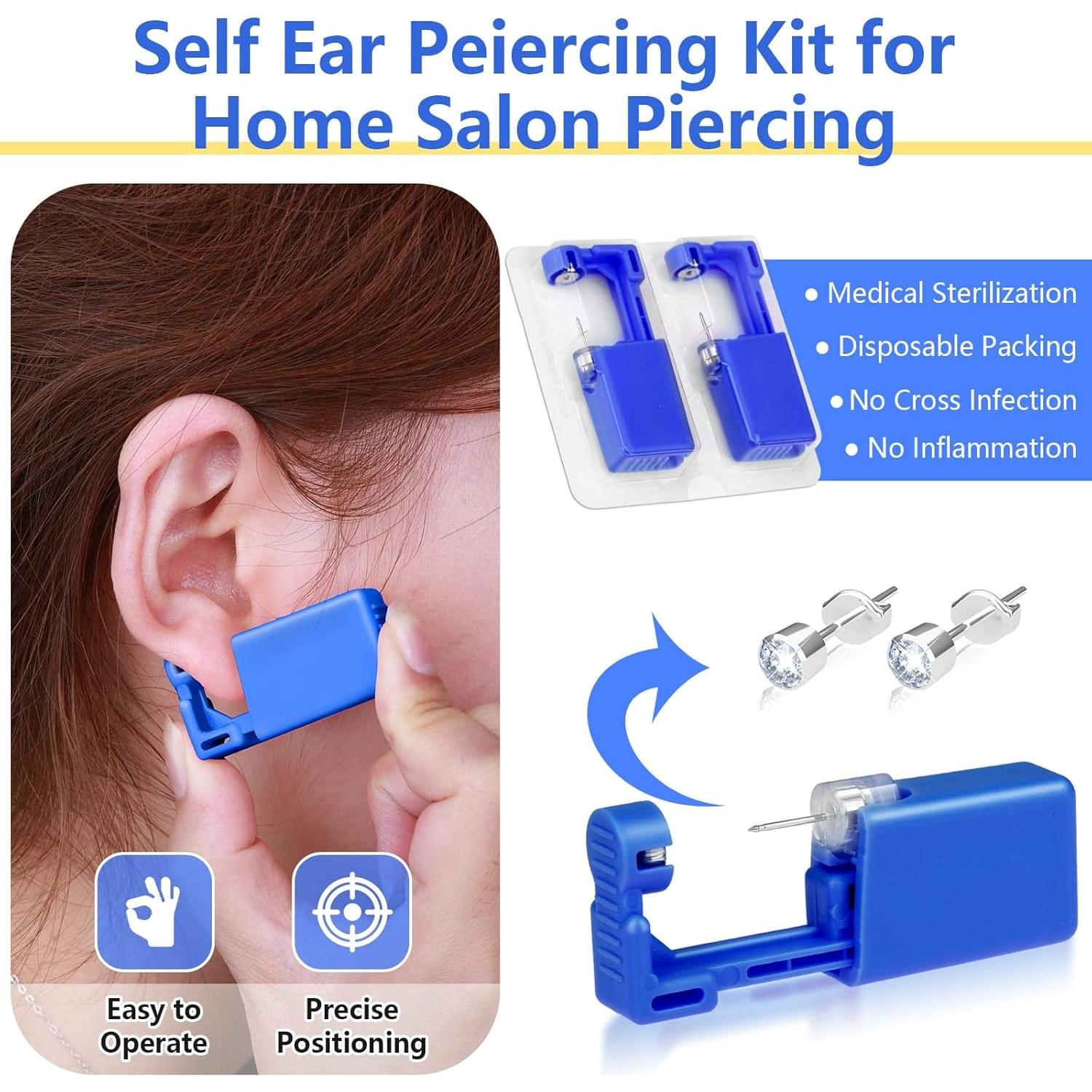 Kit de Perforación de Orejas Evatage 30 Piezas con Aretes