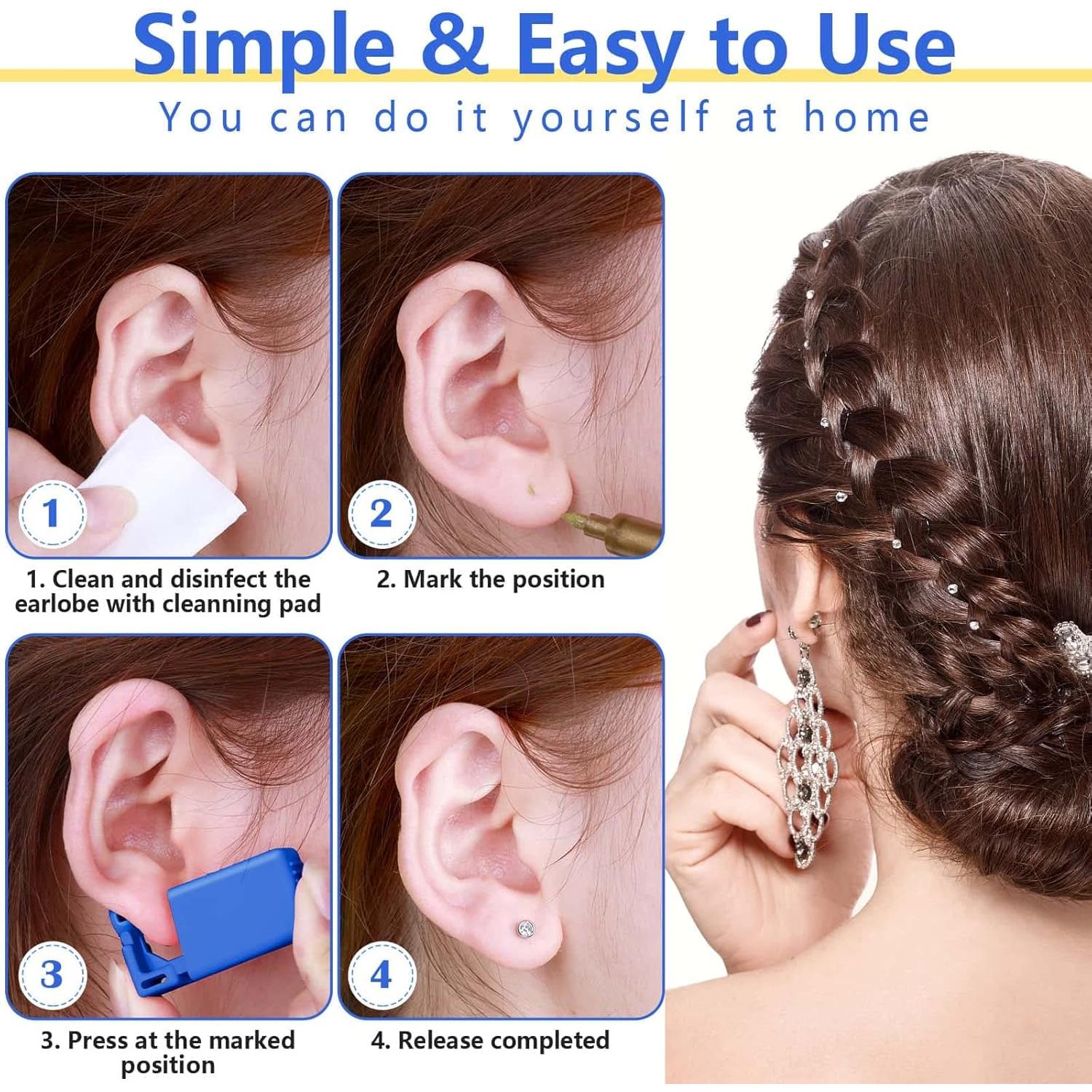 Kit de Perforación de Orejas Evatage 30 Piezas con Aretes