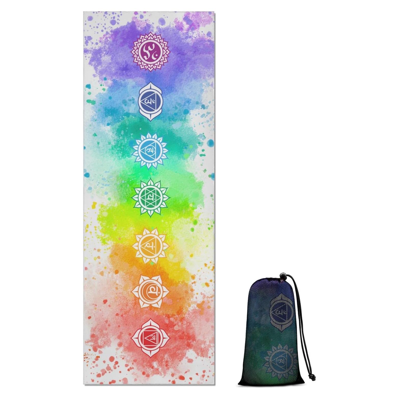 Toalla de Yoga BagYG 183x66cm Microfibra Antideslizante 7 Chakra