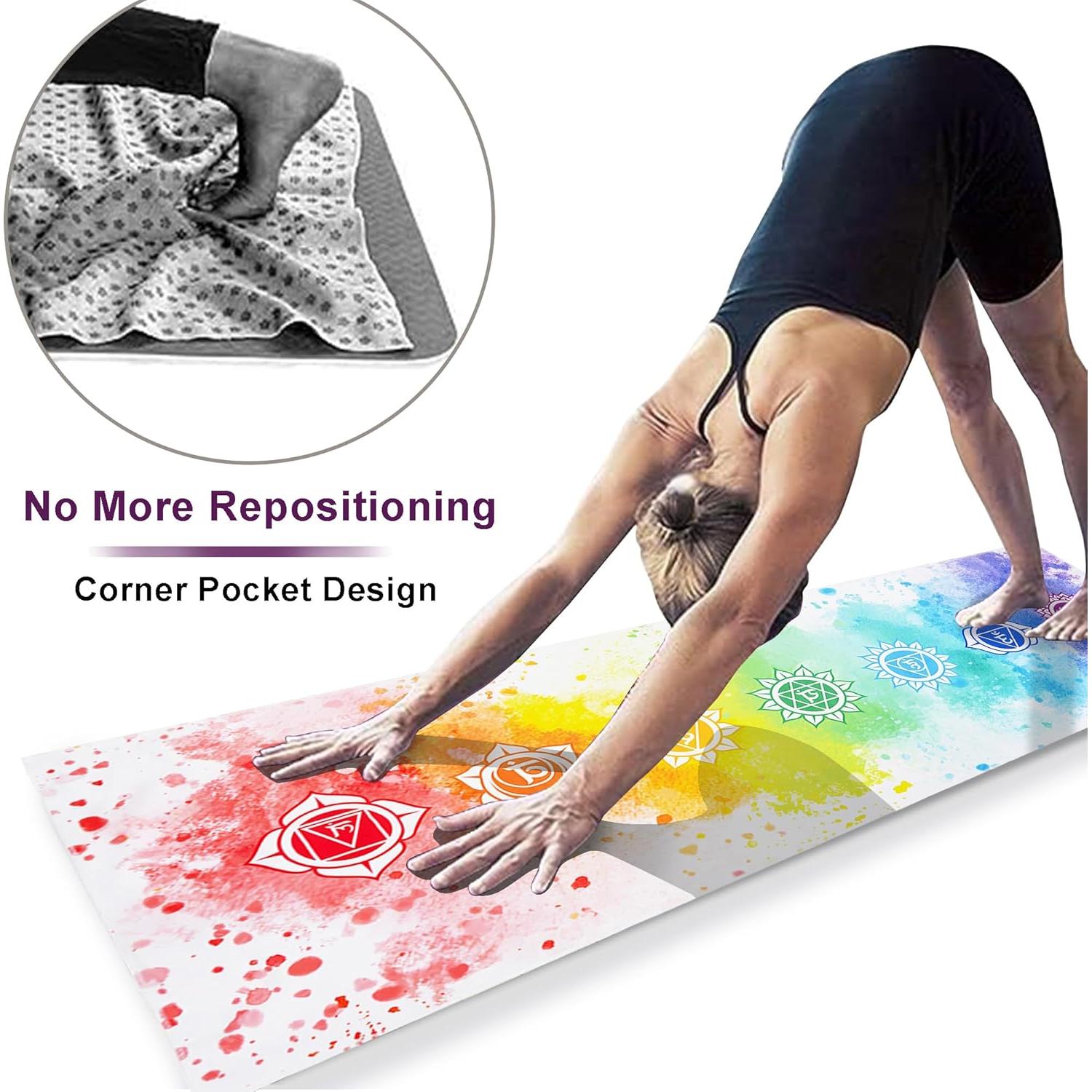 Toalla de Yoga BagYG 183x66cm Microfibra Antideslizante 7 Chakra