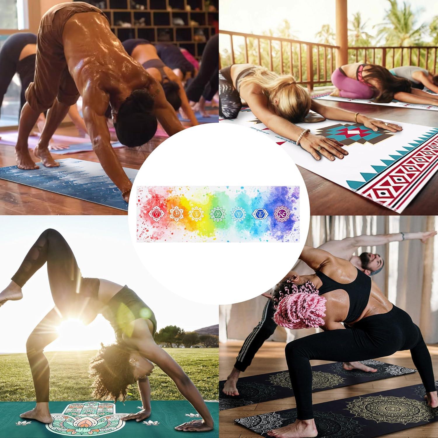 Toalla de Yoga BagYG 183x66cm Microfibra Antideslizante 7 Chakra