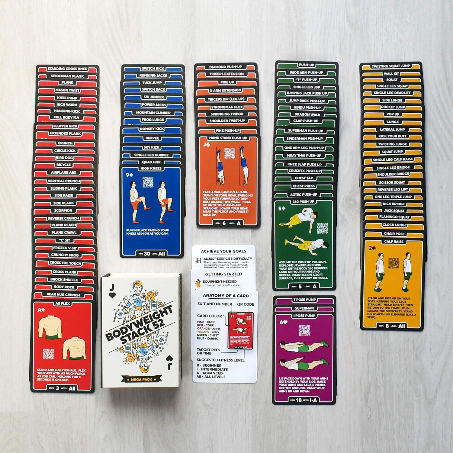 Cartas de Ejercicio Stack 52 - Paquete Mega 107 Cartas