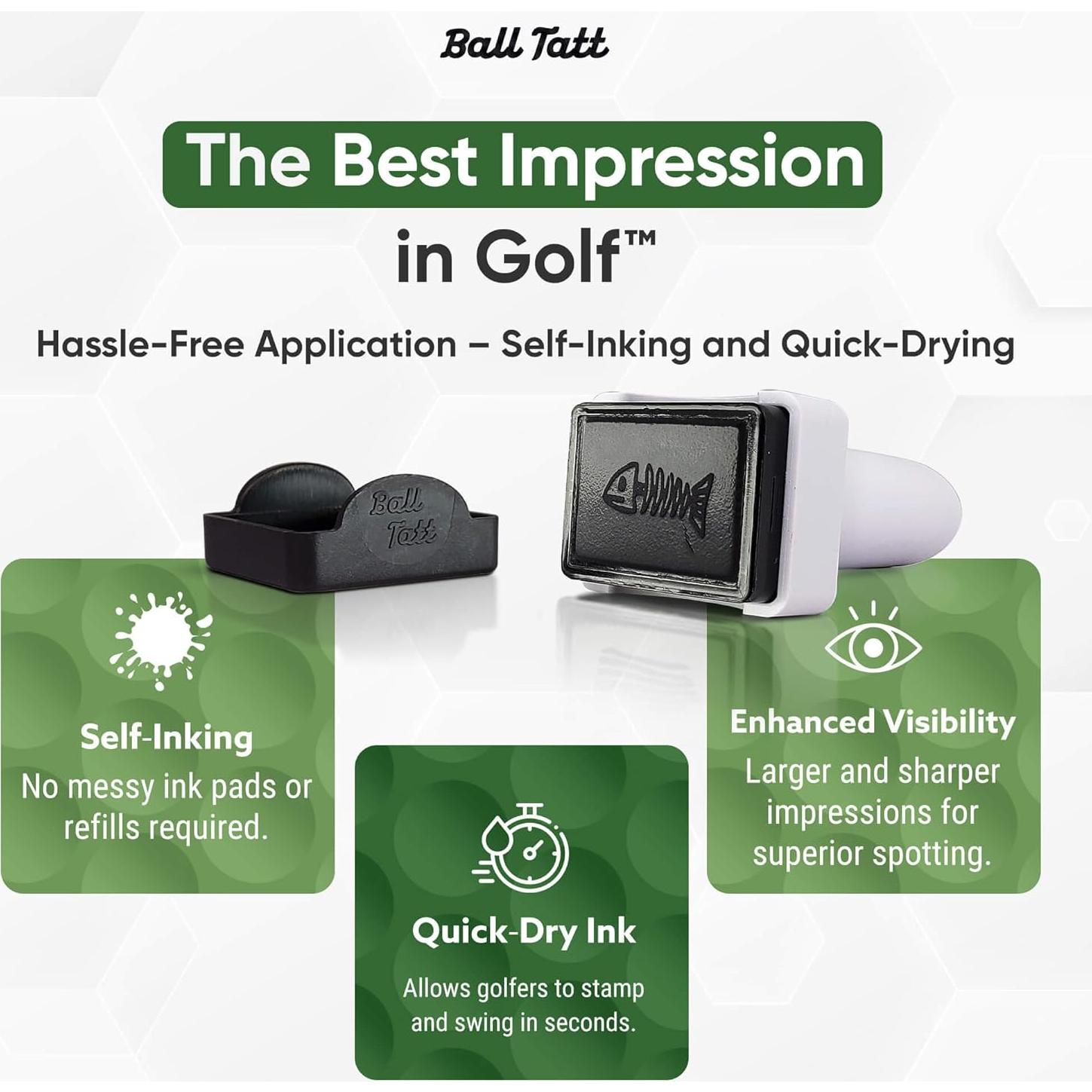 Sello de Pelotas de Golf Ball Tatt - Autoinking, Secado Rápido