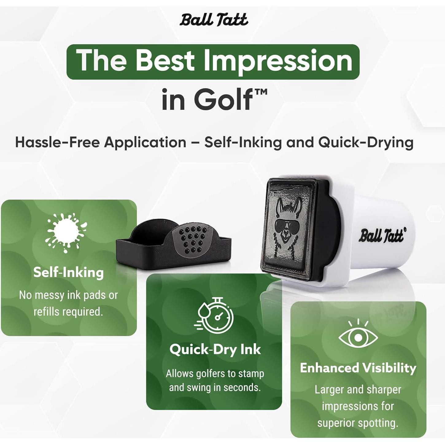 Sello de Pelota de Golf Ball Tatt - Autotintado, Secado Rápido