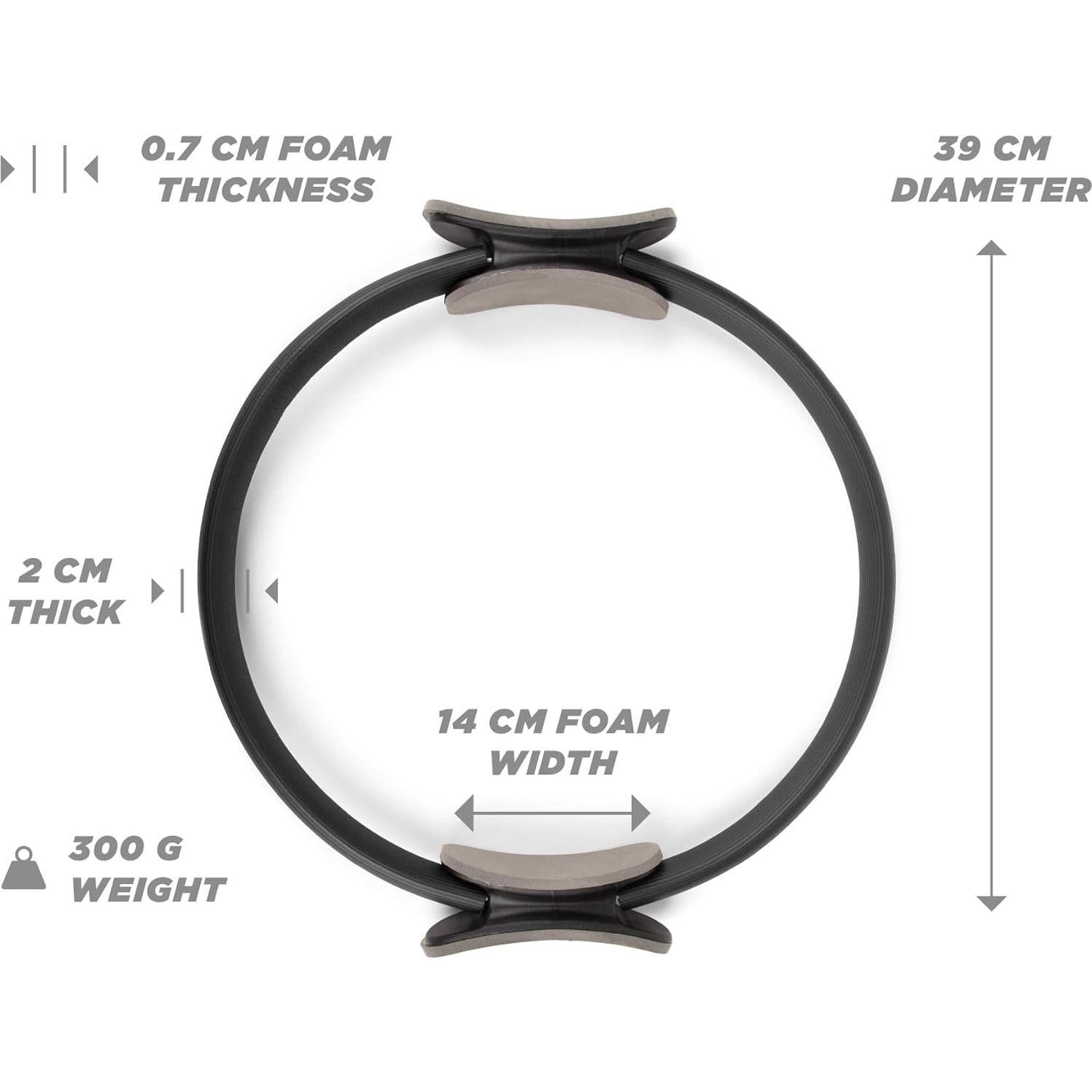 Anillo de Pilates Phoenix Fitness 38 cm Doble Mango Resistencia