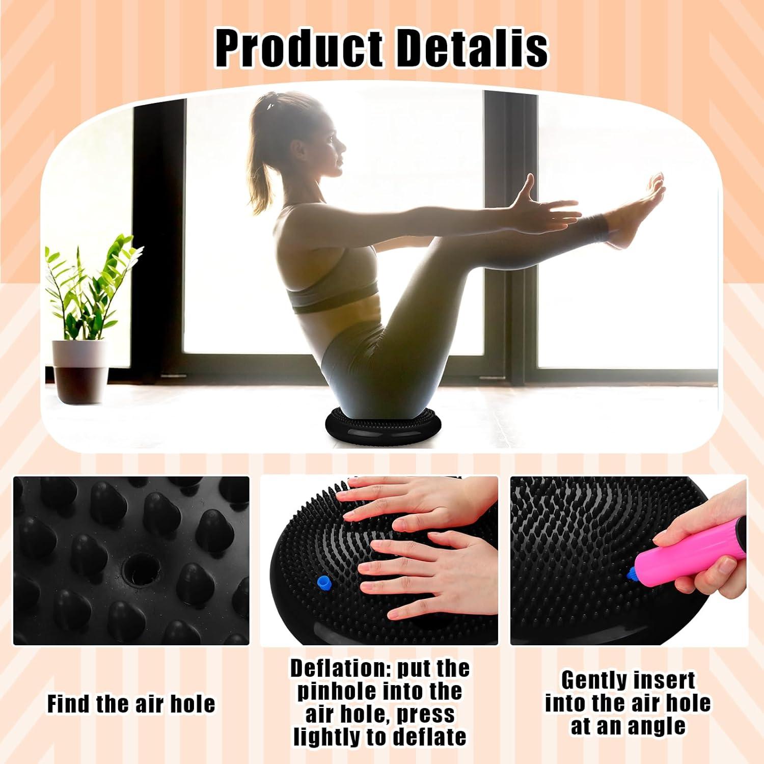 Cojín Inestable Silipull con Bomba Inflación 36.4x32.9cm