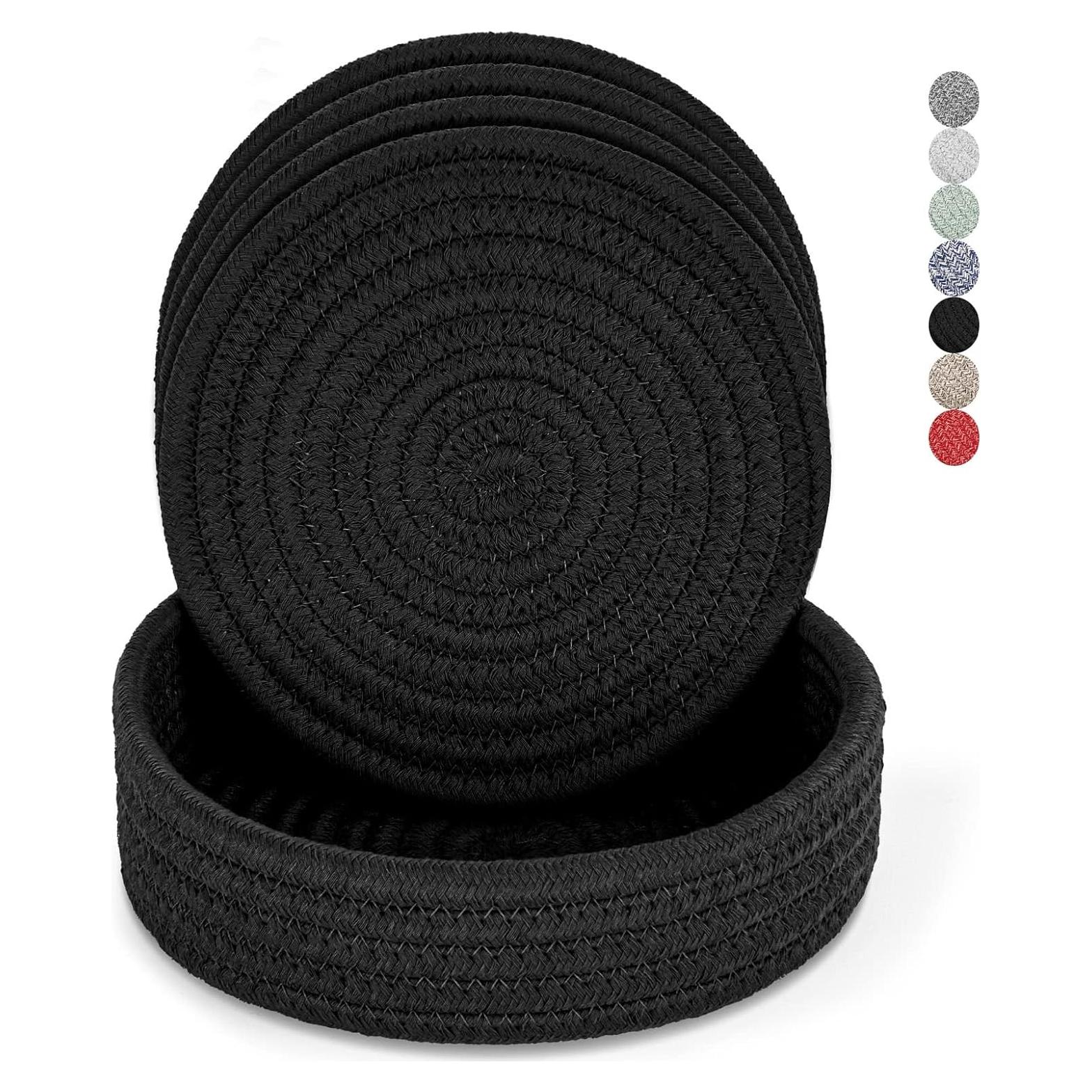 Trivetes Resistentes al Calor Cazzon - 4 Piezas 17.78 cm Negro