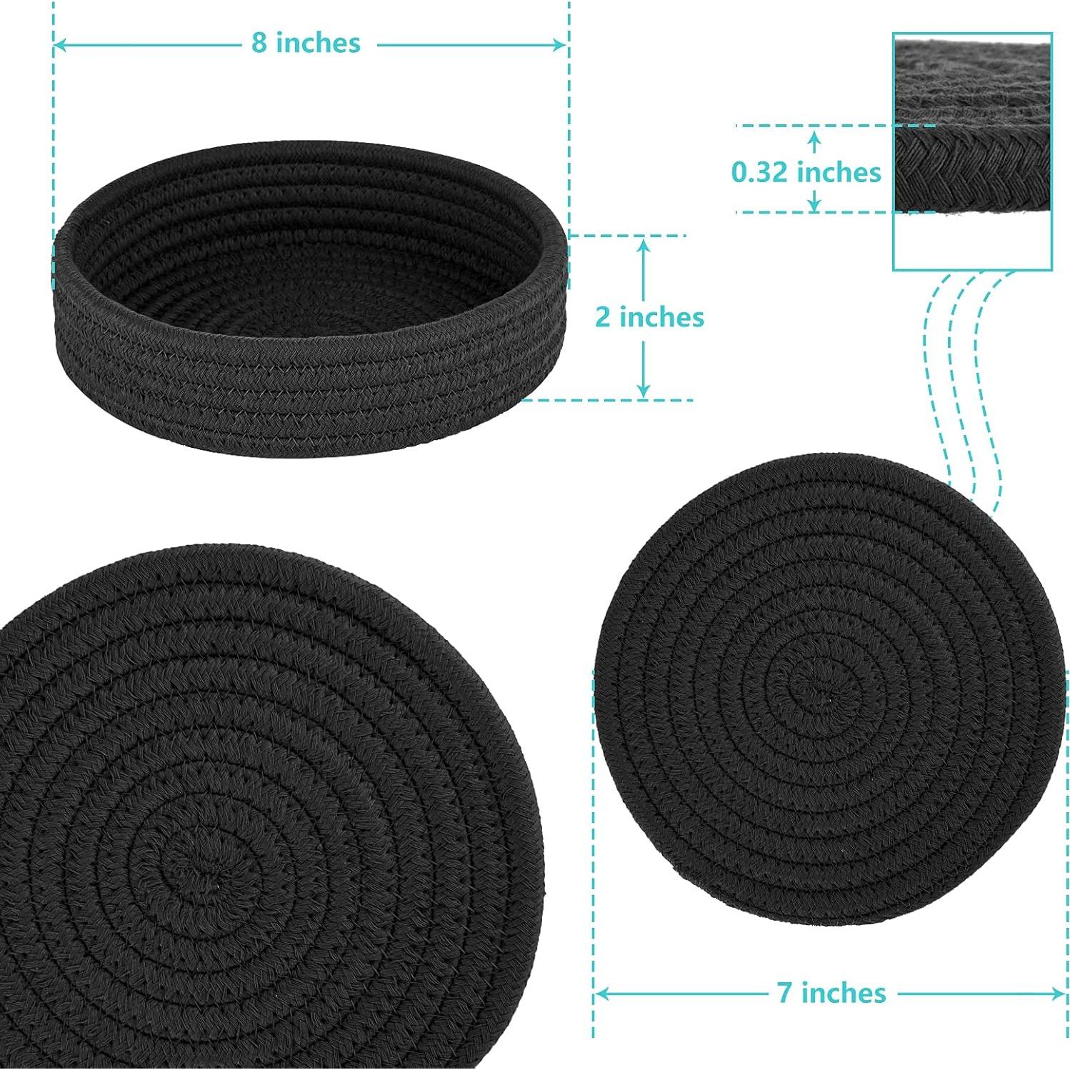 Trivetes Resistentes al Calor Cazzon - 4 Piezas 17.78 cm Negro