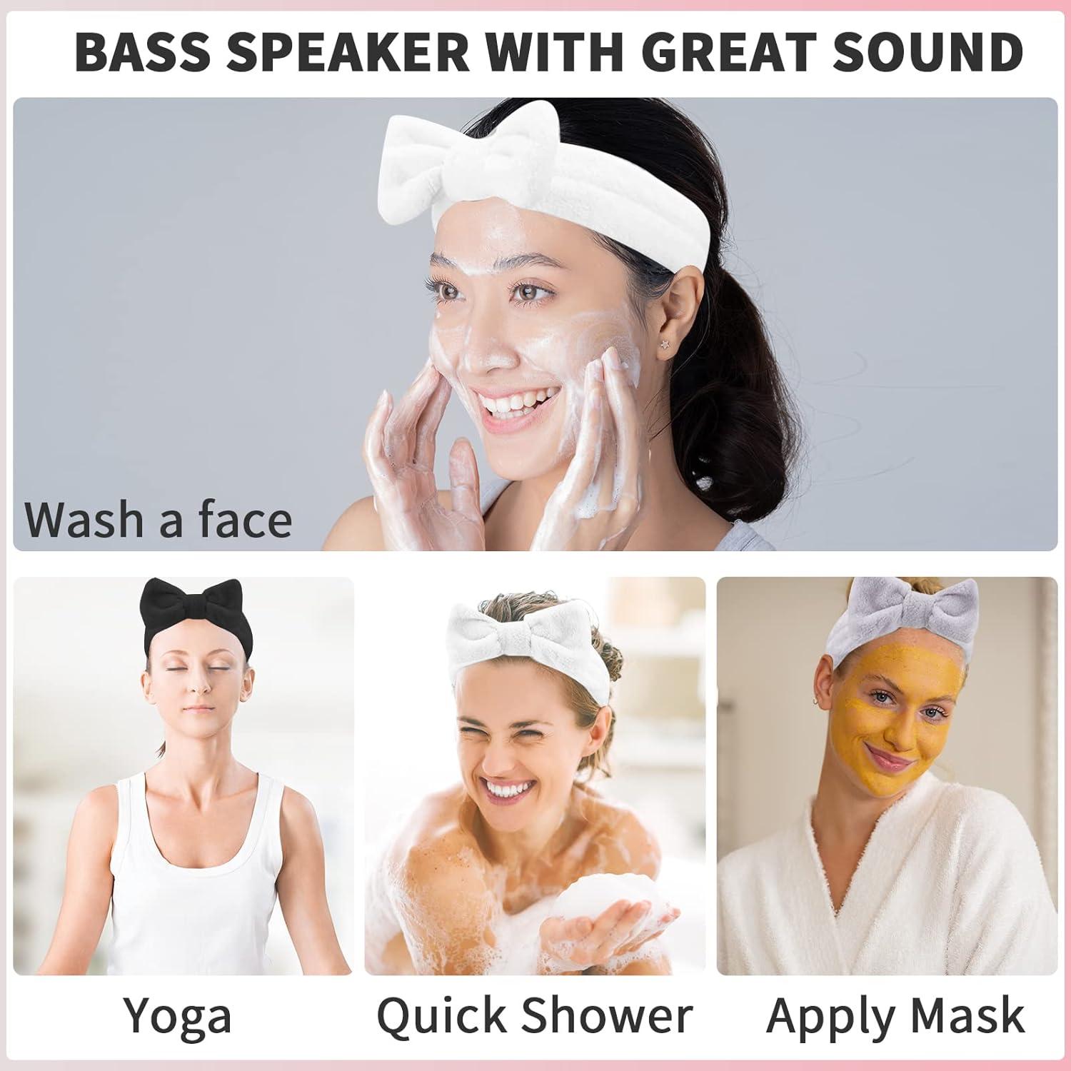 Diadema de Spa WSYUB 3 Piezas Lazo Suave para Maquillaje