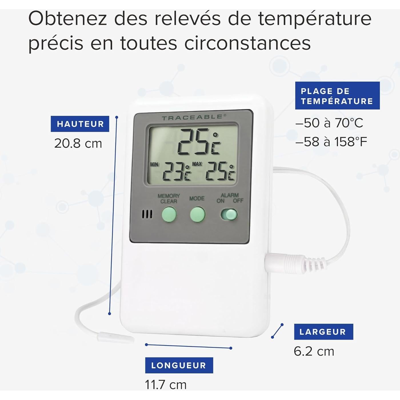 Termómetro Digital Rastreable COLE-PARMER Sonda de Botella