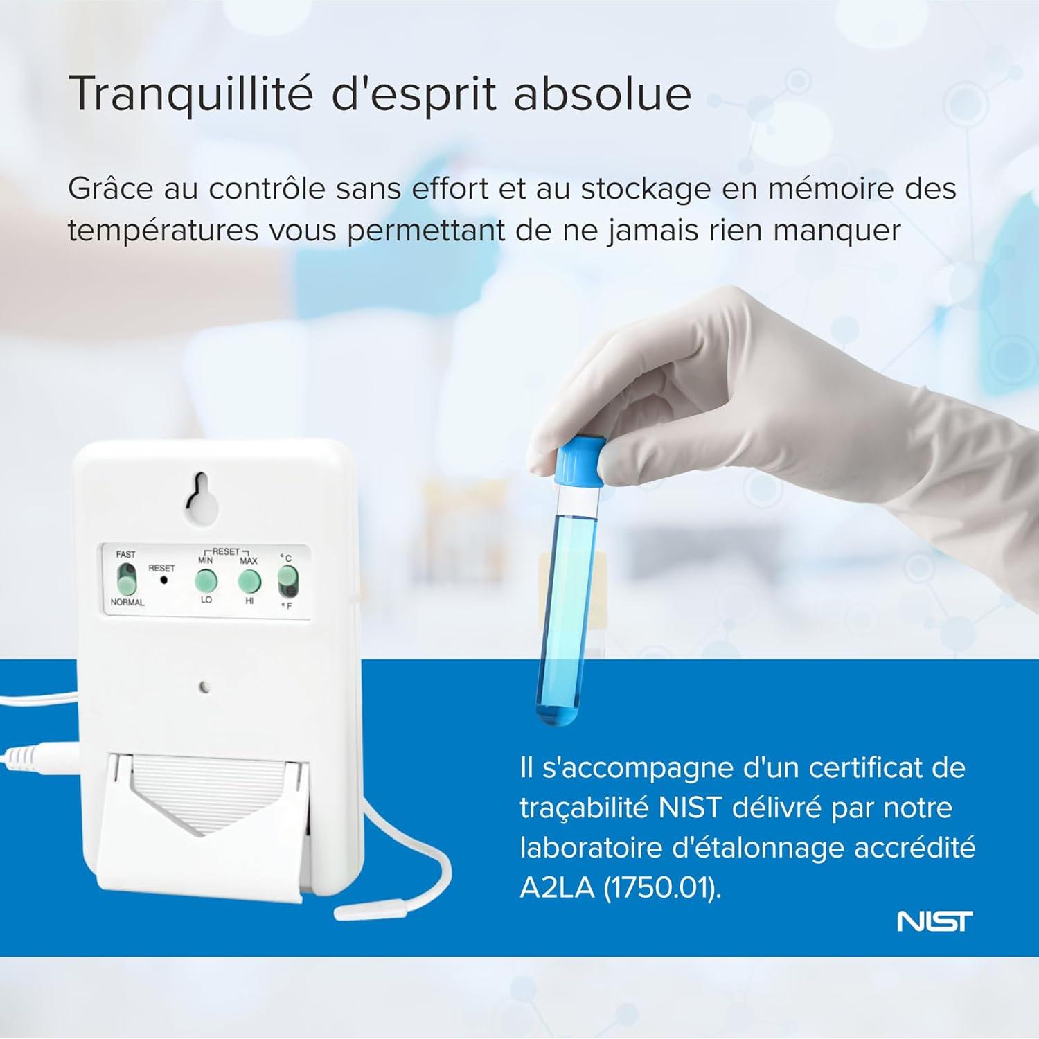 Termómetro Digital Rastreable COLE-PARMER Sonda de Botella