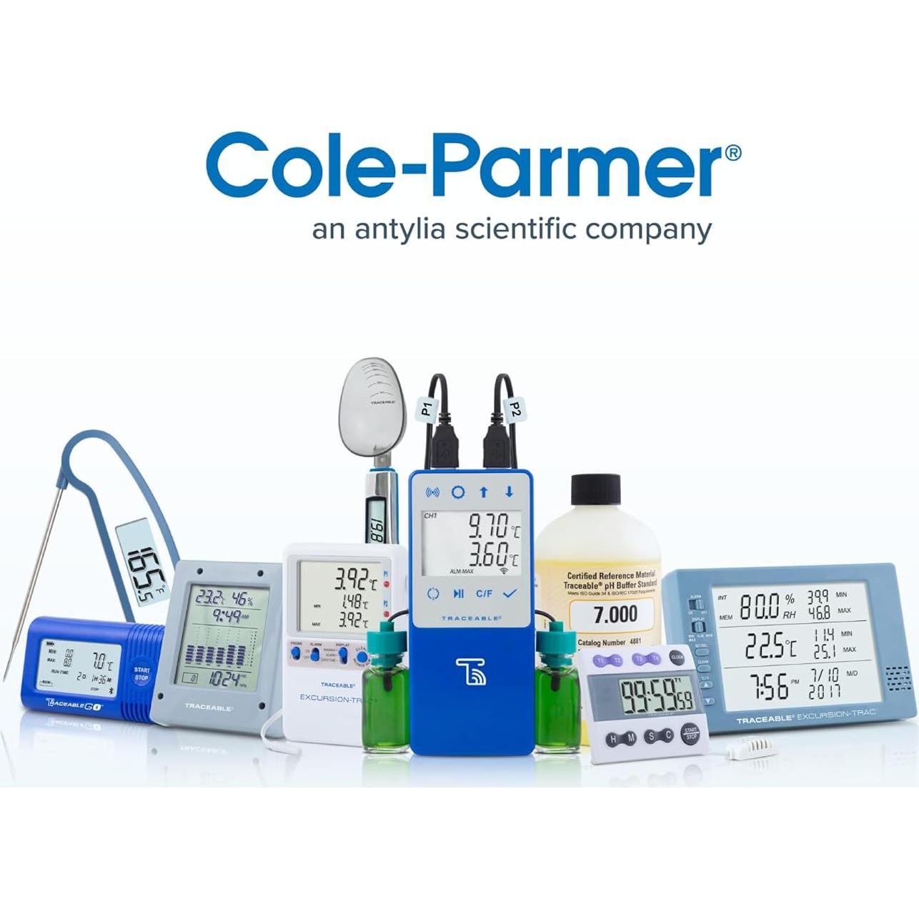 Termómetro Digital Rastreable COLE-PARMER Sonda de Botella