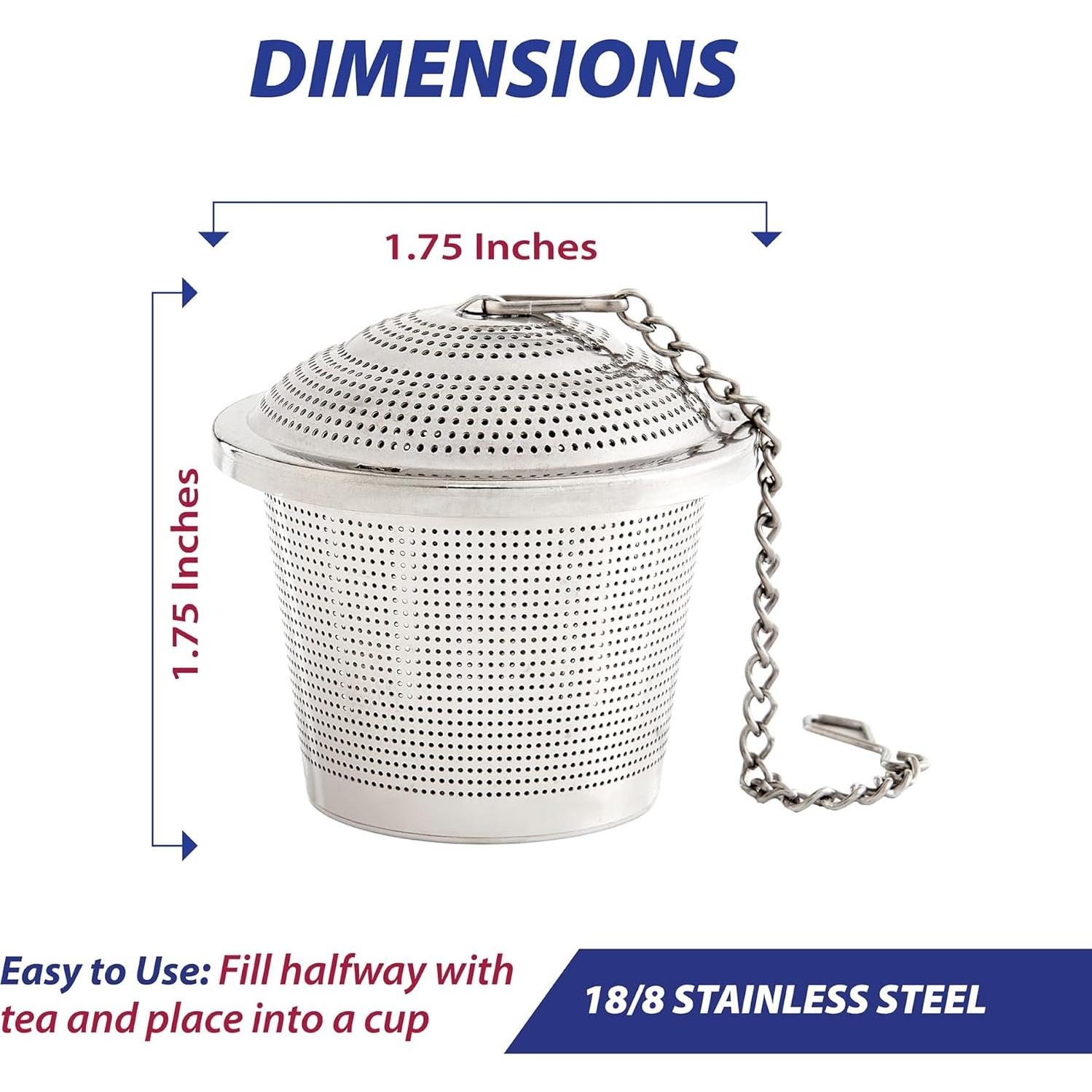 Infusor de Té HIC Kitchen Acero Inoxidable Set de 2