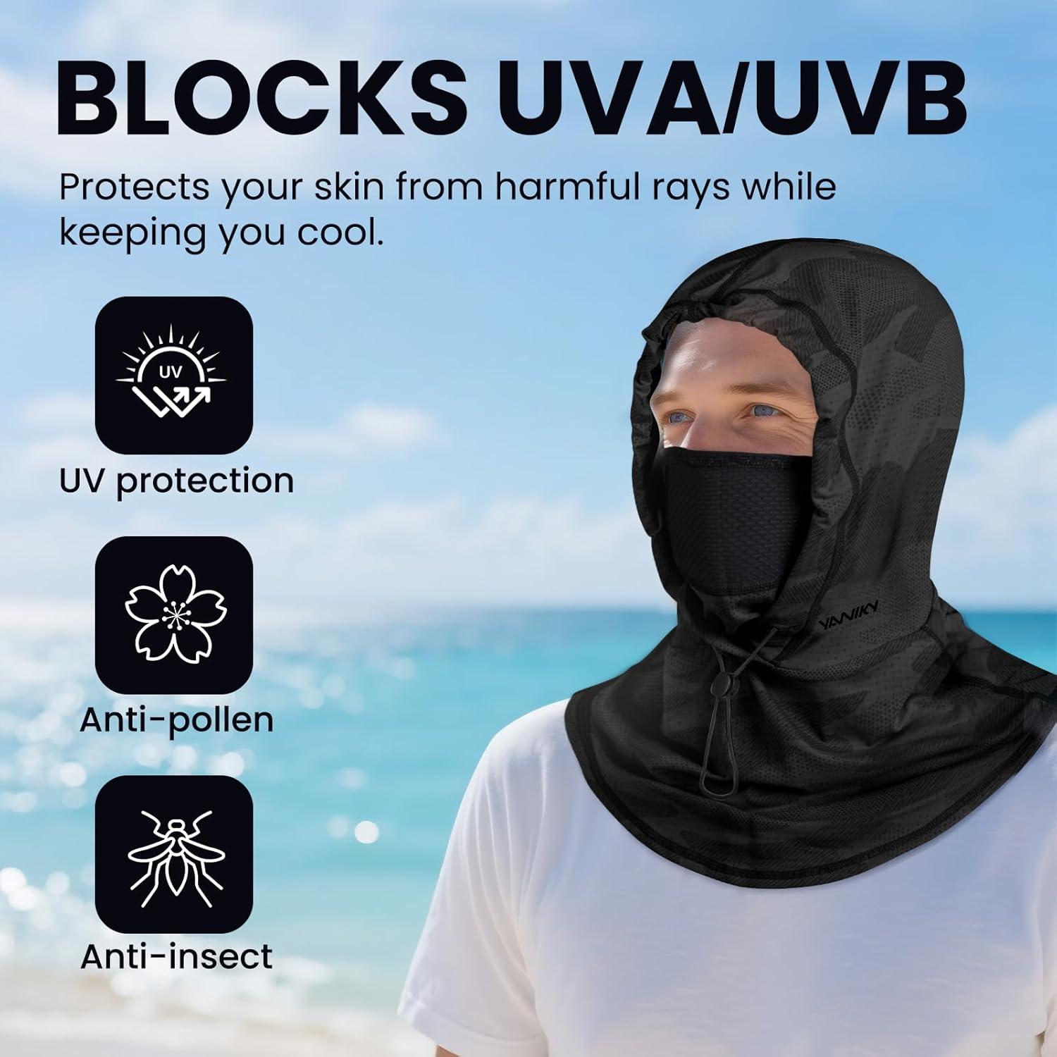 Mascarilla Balaclava Refrigerante YANIKY Negra Transpirable