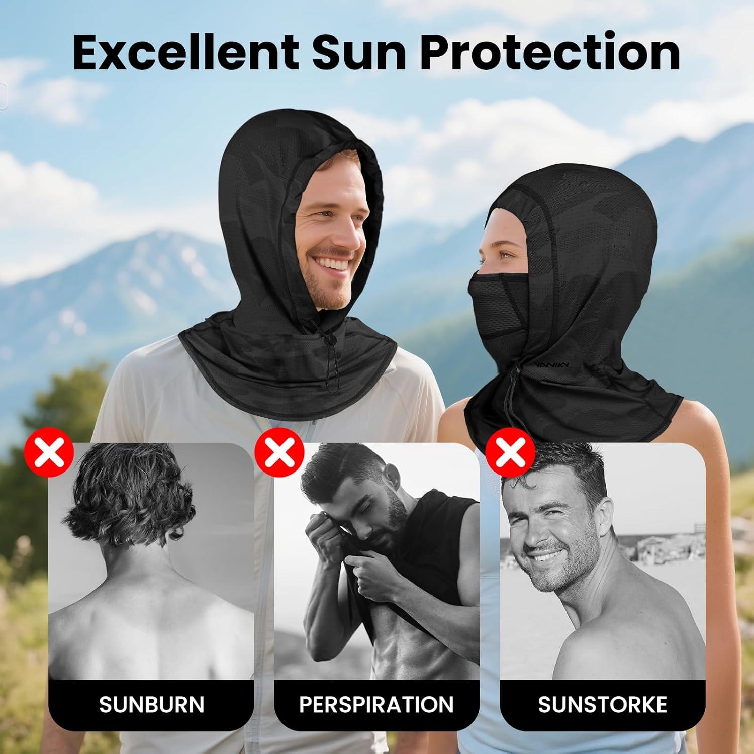 Mascarilla Balaclava Refrigerante YANIKY Negra Transpirable