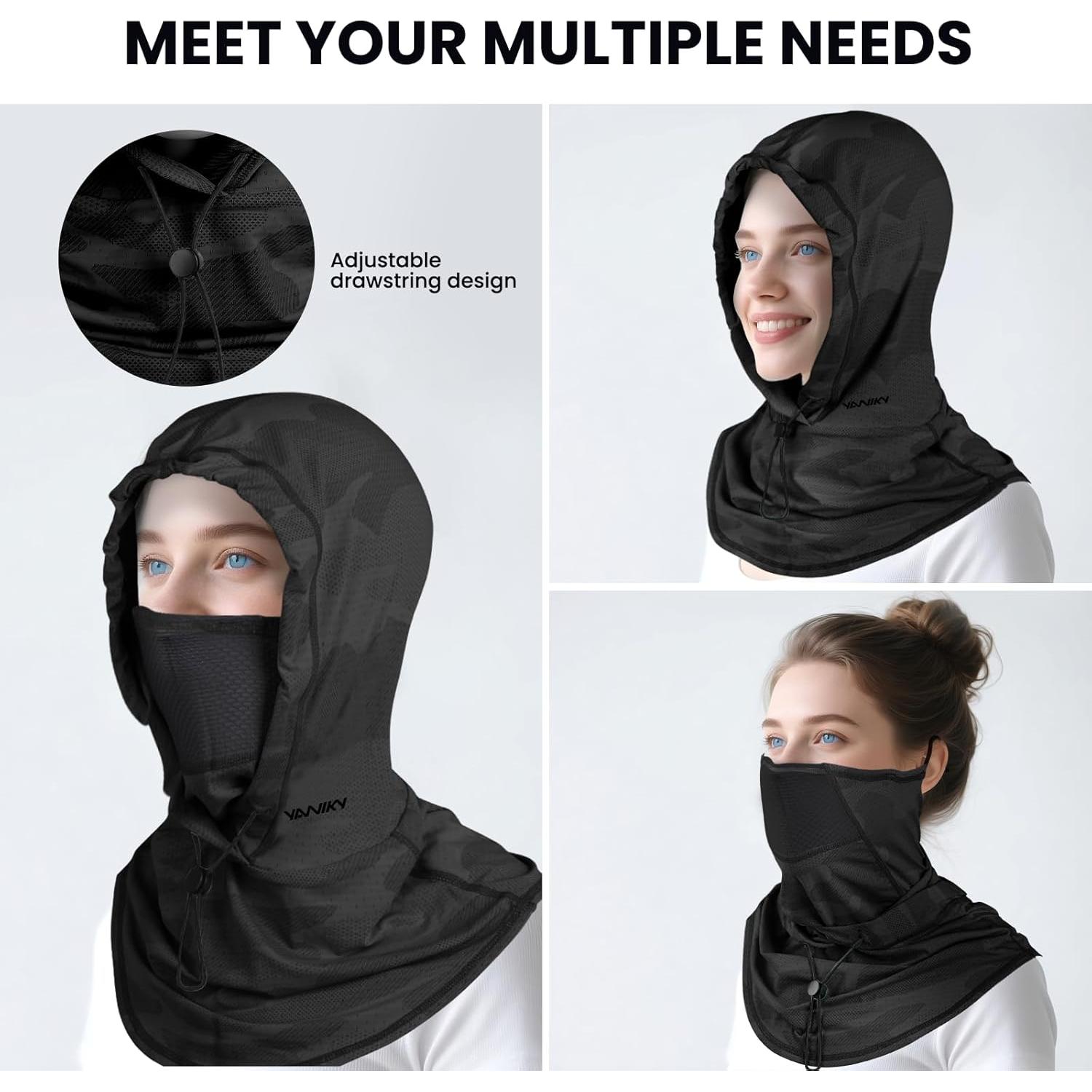 Mascarilla Balaclava Refrigerante YANIKY Negra Transpirable