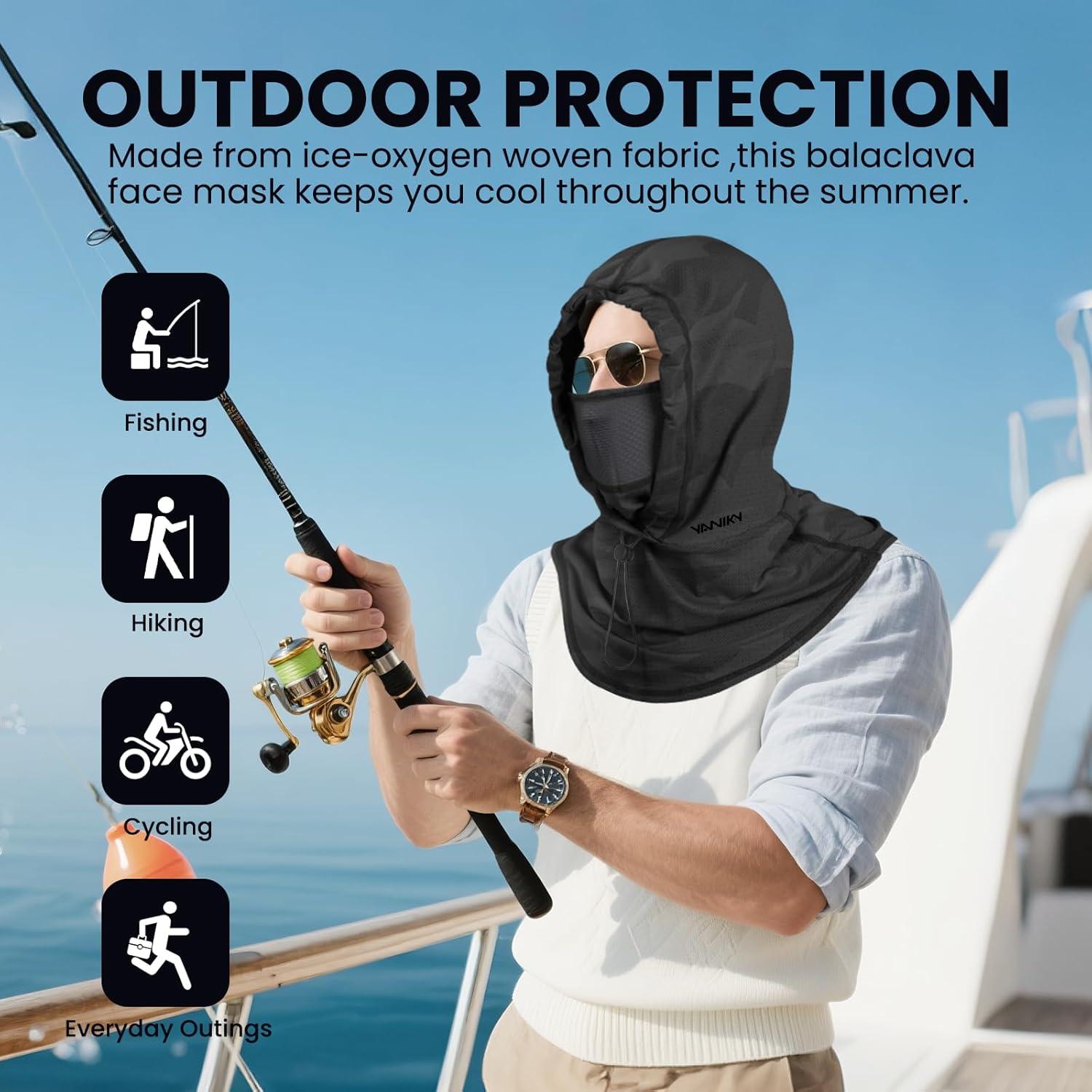 Mascarilla Balaclava Refrigerante YANIKY Negra Transpirable