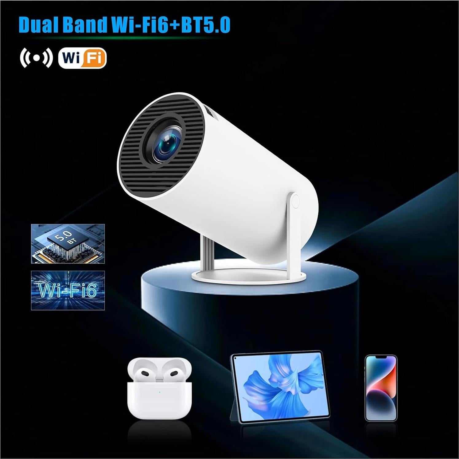 Proyector Mini TEYUN HY300 Pro 4K WiFi Bluetooth 5.0