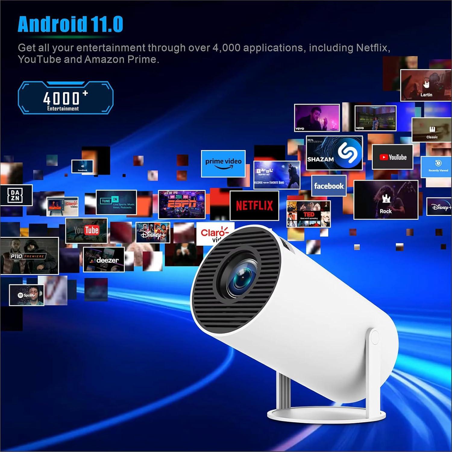 Proyector Mini TEYUN HY300 Pro 4K WiFi Bluetooth 5.0