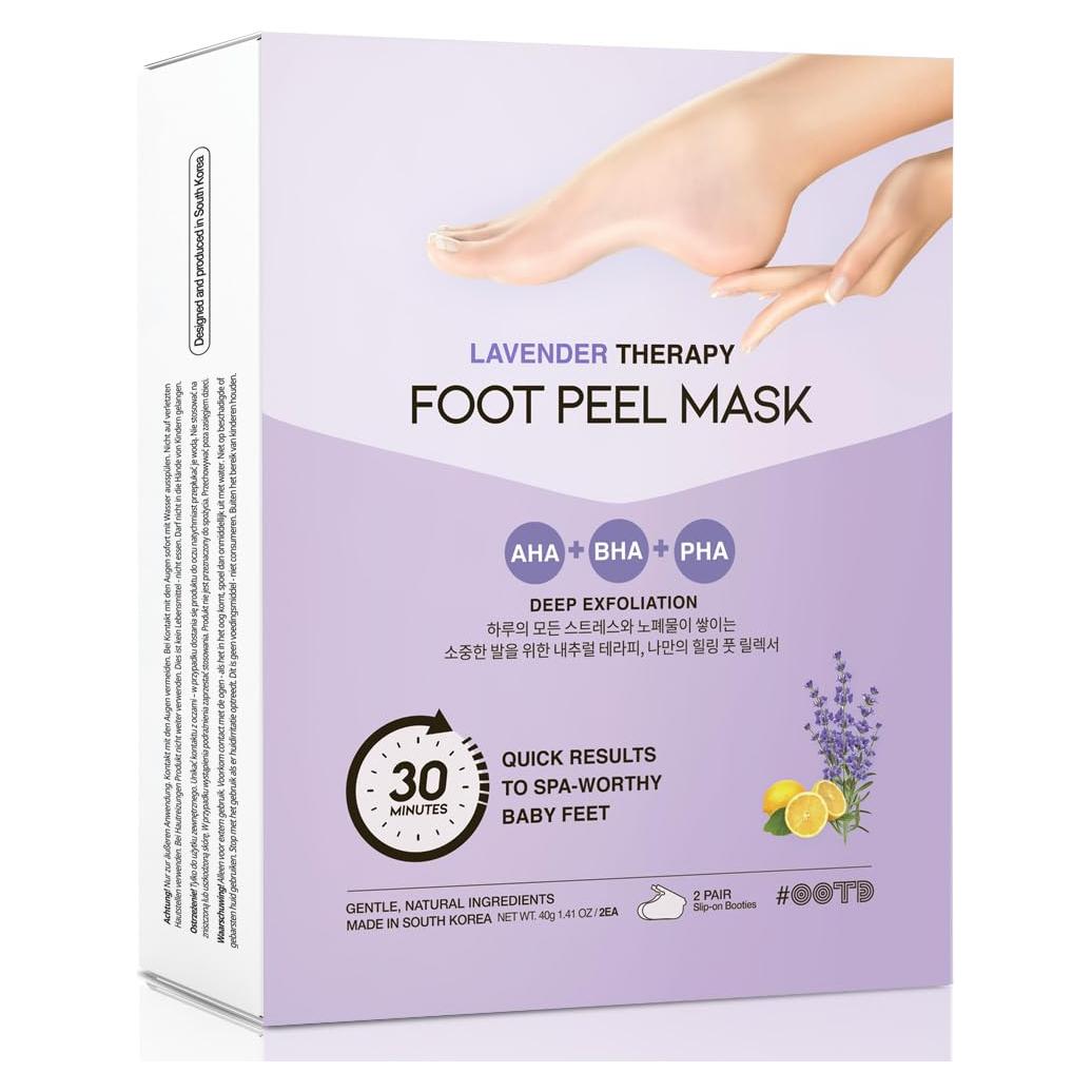 Máscara Exfoliante para Pies #OOTD Vegana AHA BHA 2 Paquete