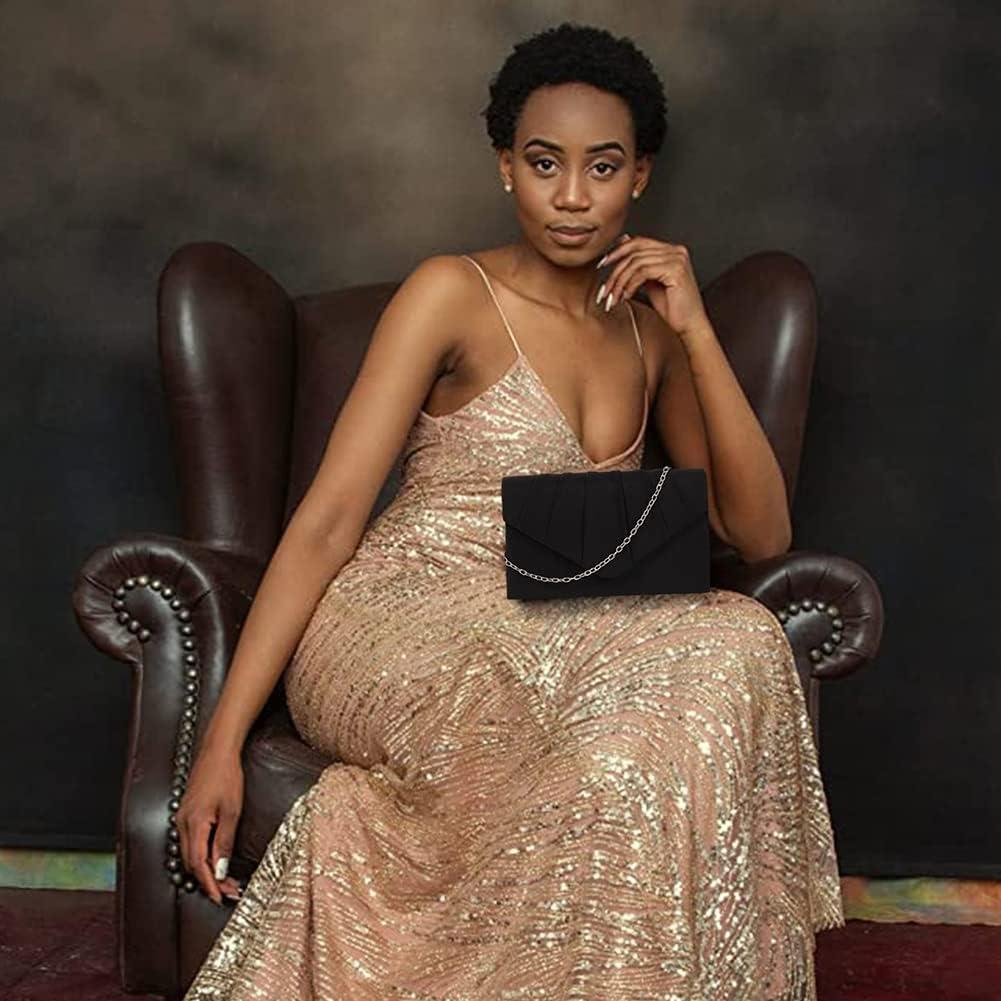 Bolso de Noche BBjinronjy para Mujeres - Terciopelo Plisado