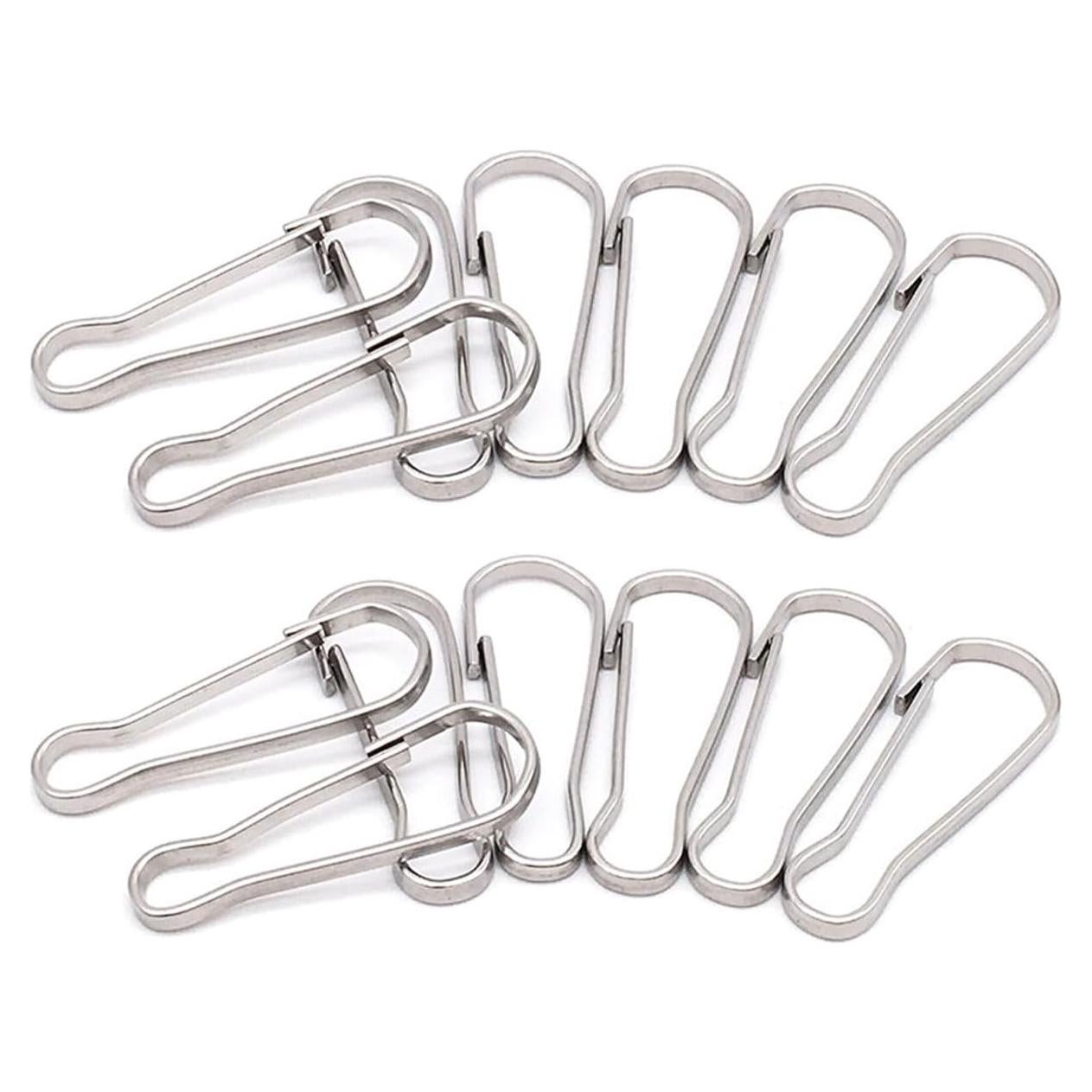 20 Ganchos de Clip de Acero Inoxidable 304 29mm - Sujetadores