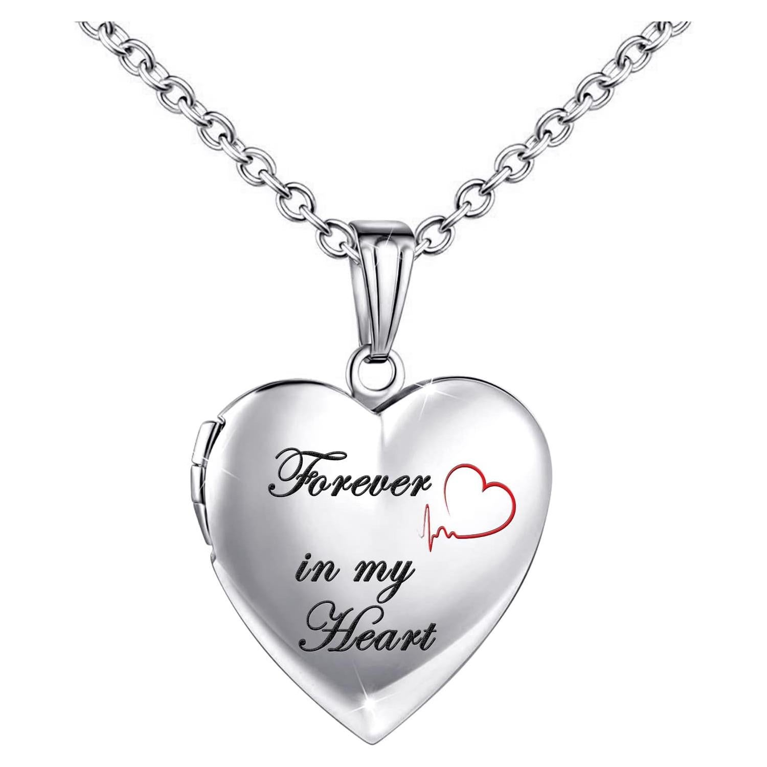 Collar Medallón Corazón YOUFENG Acero Inoxidable 45cm