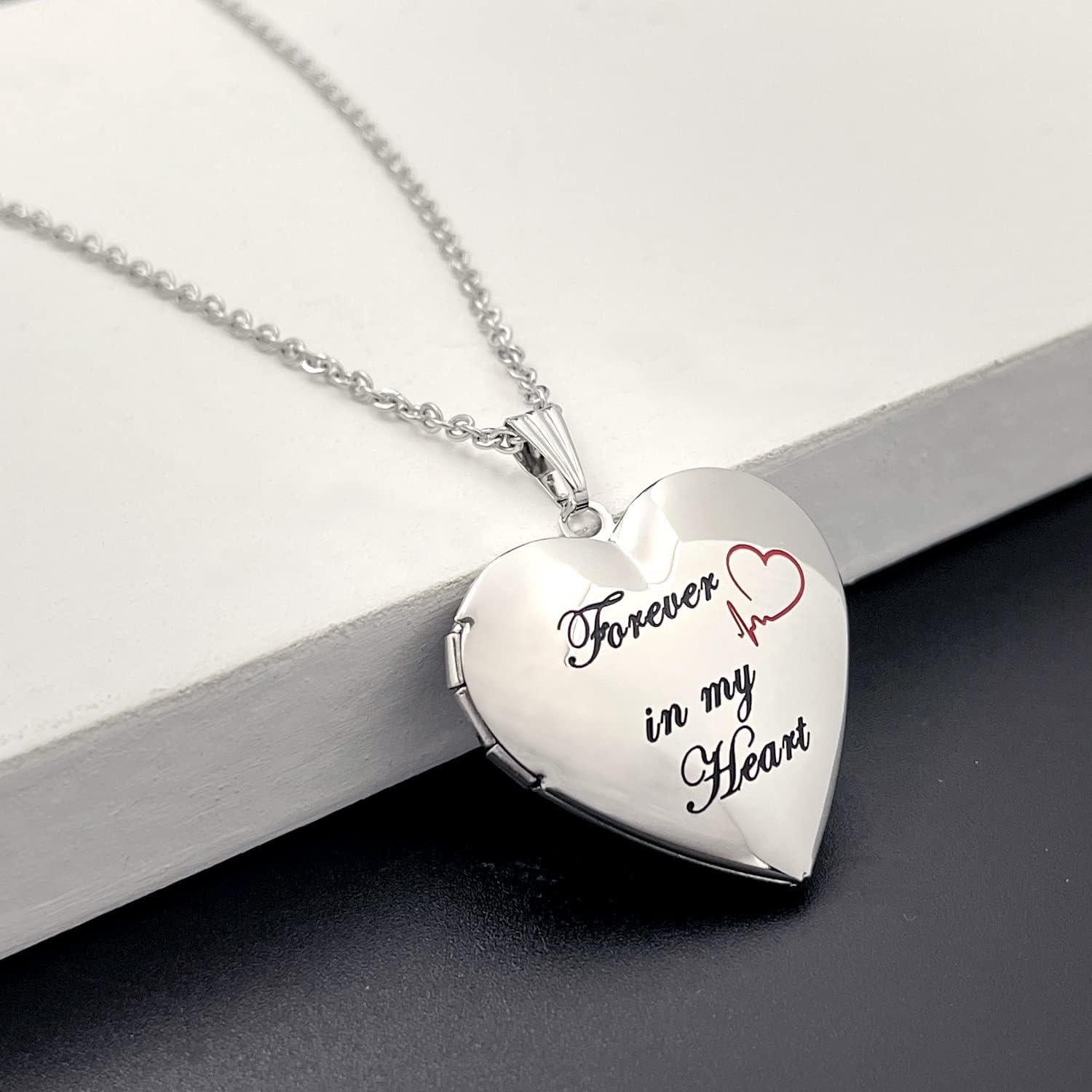 Collar Medallón Corazón YOUFENG Acero Inoxidable 45cm