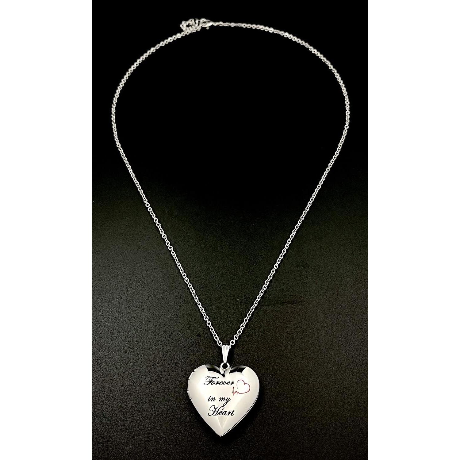 Collar Medallón Corazón YOUFENG Acero Inoxidable 45cm