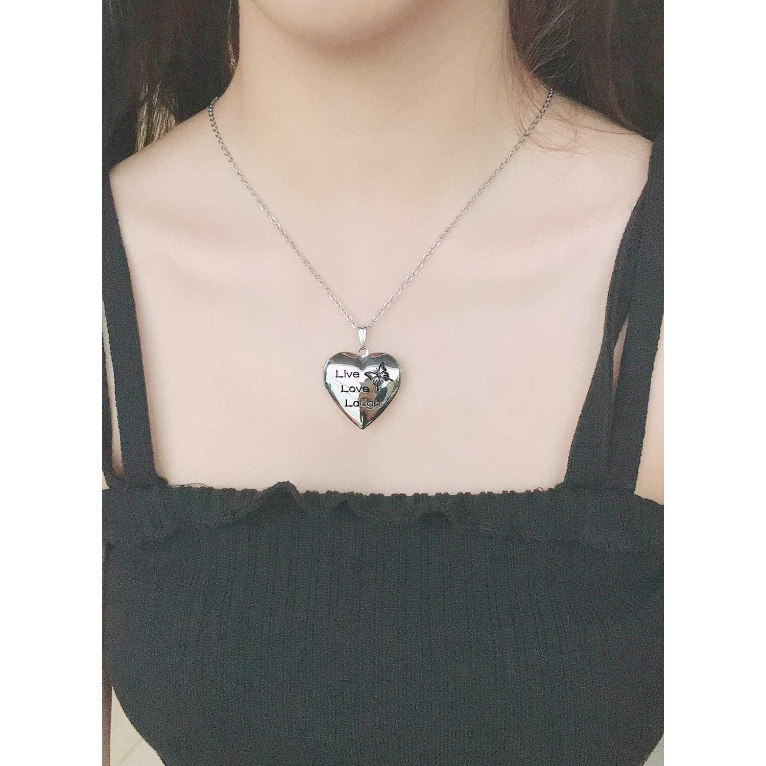 Collar Medallón Corazón YOUFENG Acero Inoxidable 45cm