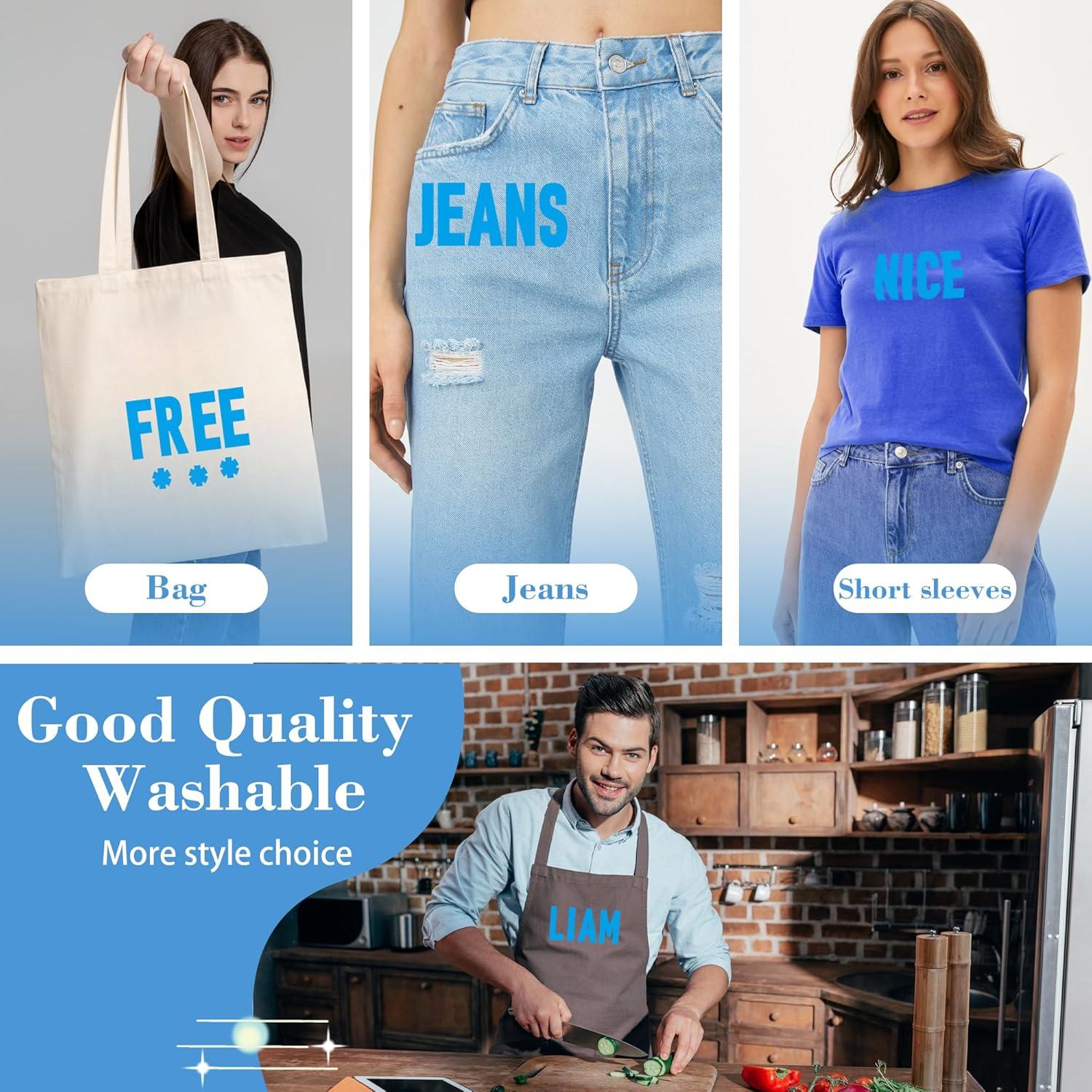 690 Piezas Letras de Planchar Huimdery 2 Pulgadas Azul